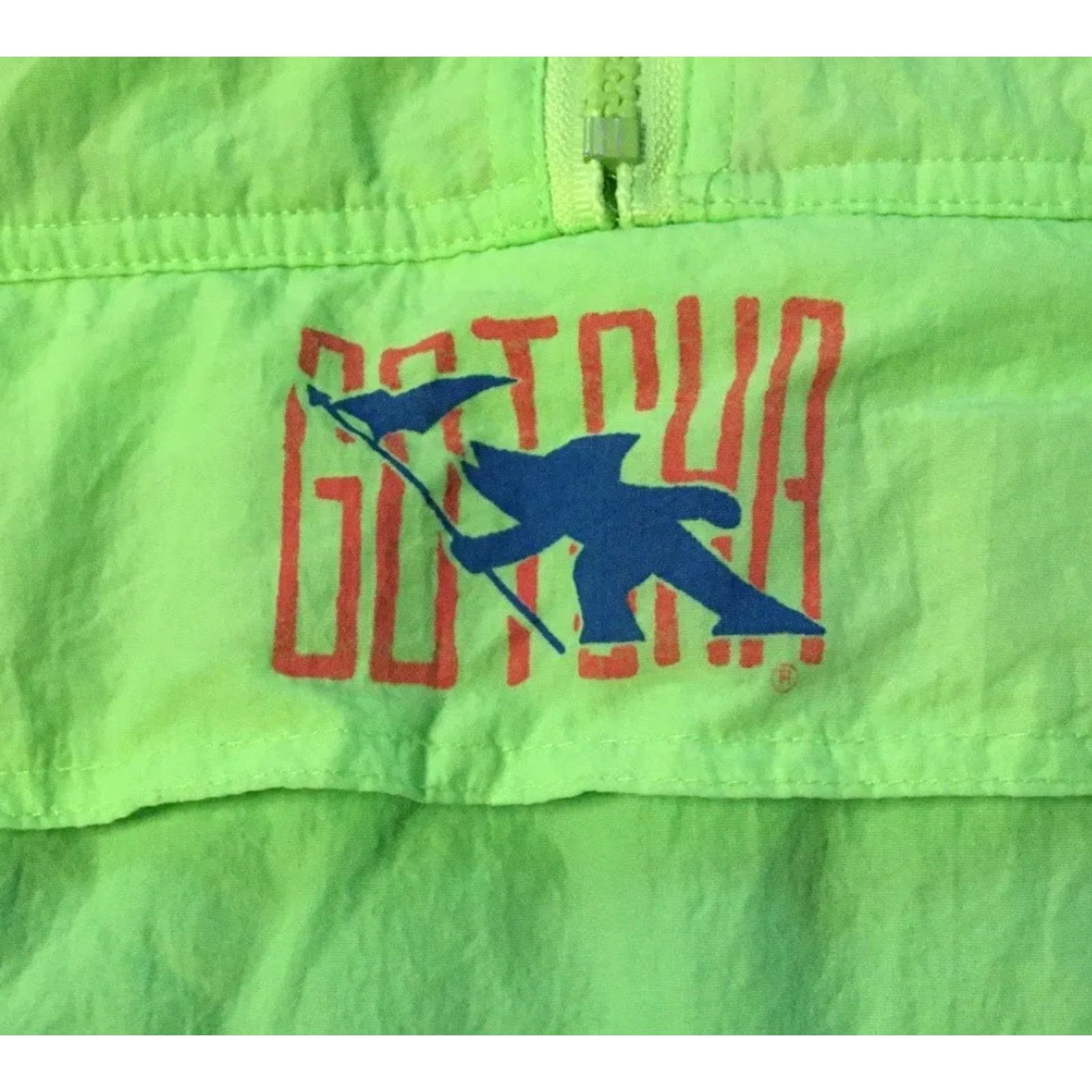 Quiksilver Vtg Gotcha Surf Jacket M L Neon Green Windbreaker Ocean Pacific OP 80s 90s Vintage Mens Jacket Size US M / EU 48-50 / 2 - 2 Thumbnail