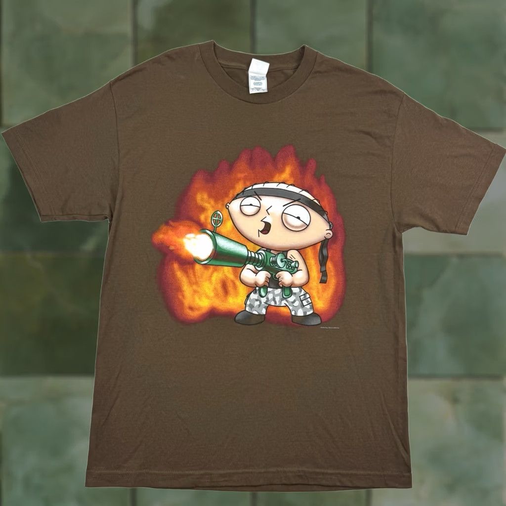 Vintage VINTAGE Stewie Family Guy T Shirt Adult Large Brown Cotton Crew Neck Short Sleeve Alstyle 90s Y2K Fox Mens Size US L / EU 52-54 / 3 - 1 Thumbnail