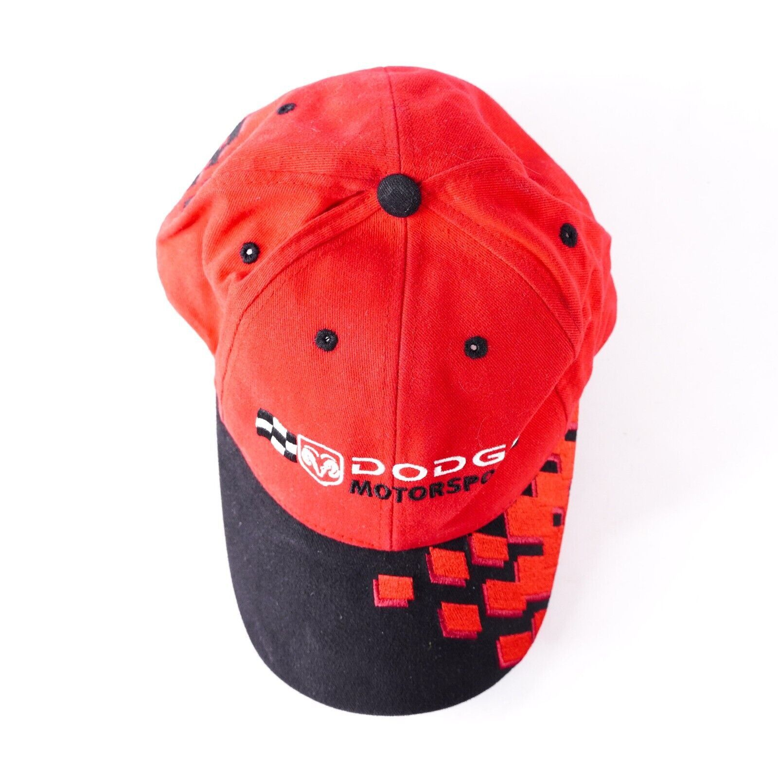 Other Dodge Motorsports Checkered Flag Baseball Hat Visor Cap Red Size ONE SIZE - 6 Thumbnail