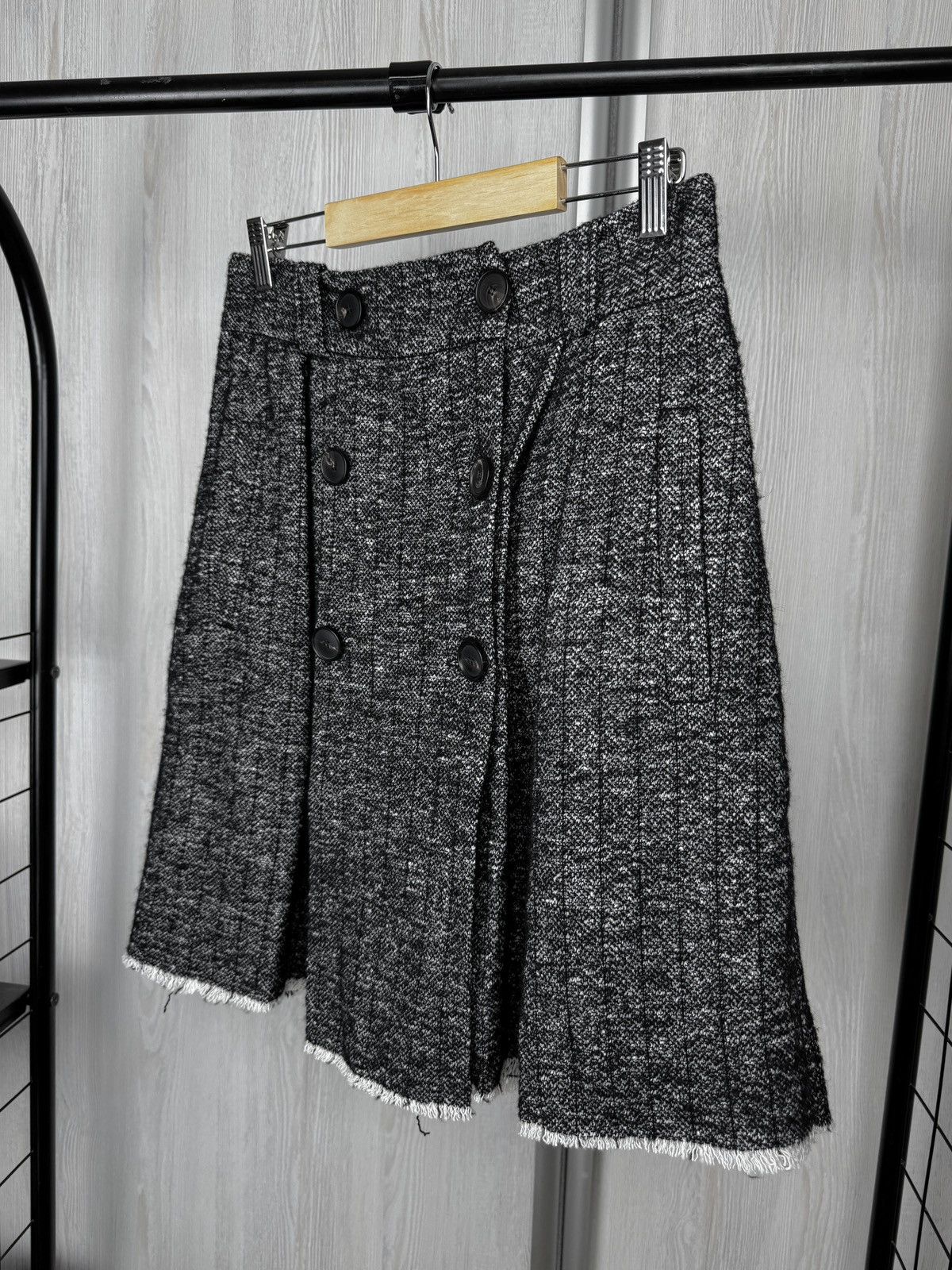 Other Tela Italy Wool Cotton blend grey tweed knee lenght skirt Size 28" / US 6 / IT 42 - 5 Thumbnail