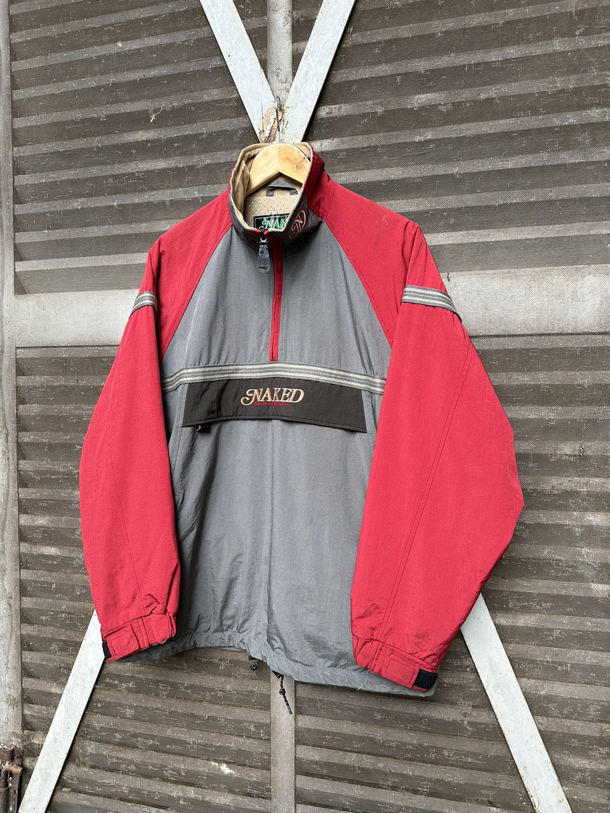 Vintage 👹Vintage NAKED SNOWBOARD THINSULATE LINED Pullover Jacket Size US L / EU 52-54 / 3 - 3 Thumbnail