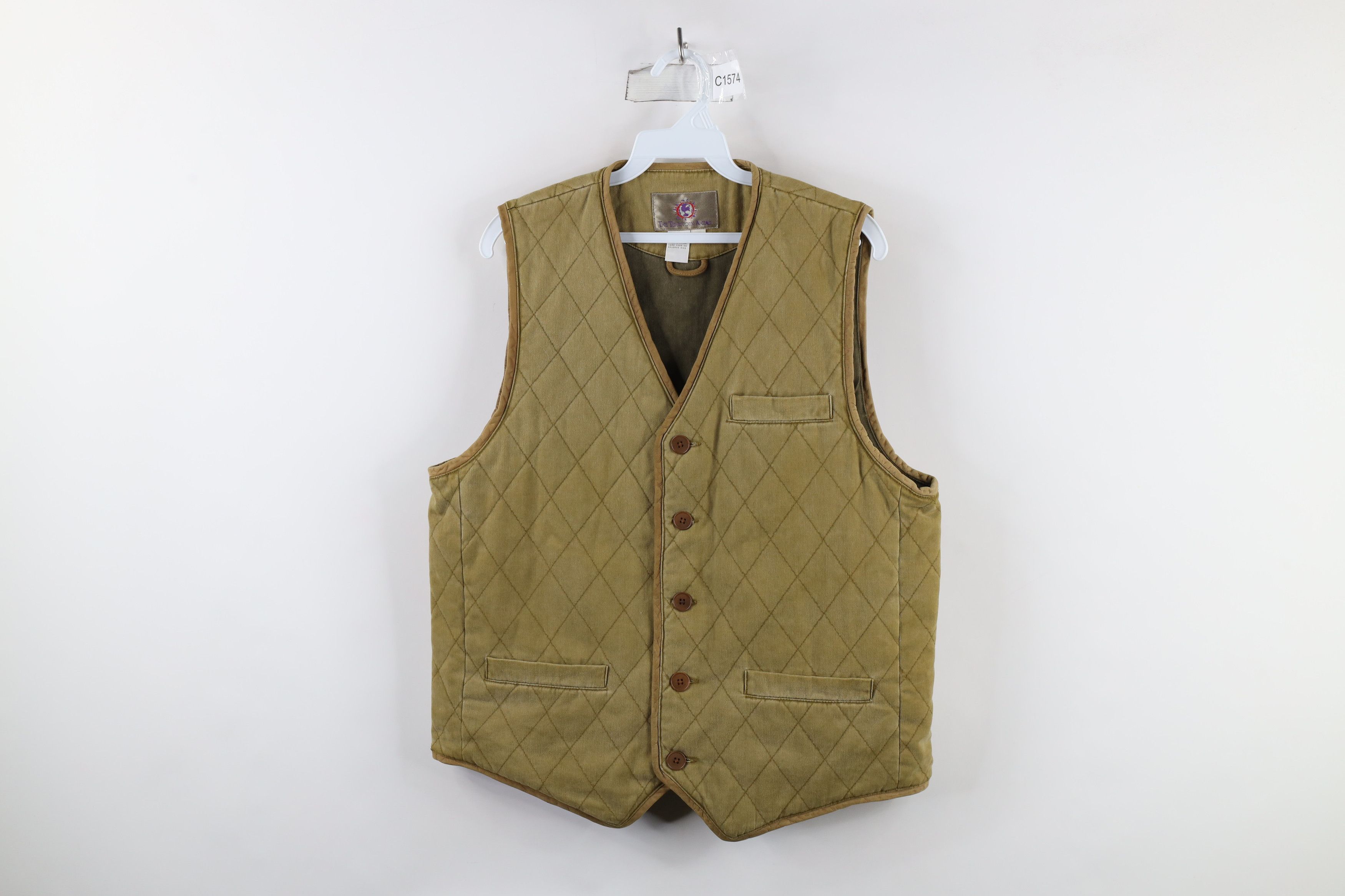 Vintage Vintage 90s Streetwear Stonewash Quilted Button Vest Jacket Size US S / EU 44-46 / 1 - 1 Thumbnail