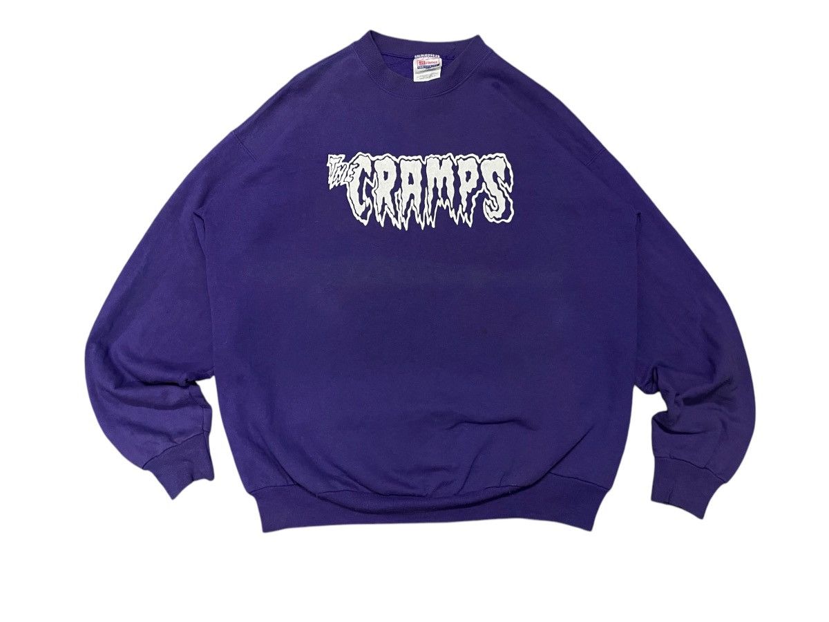 Band Tees 90s THE CRAMPS SWEATSHIRT SPELL OUT TEES RARE Size US L / EU 52-54 / 3 - 1 Thumbnail