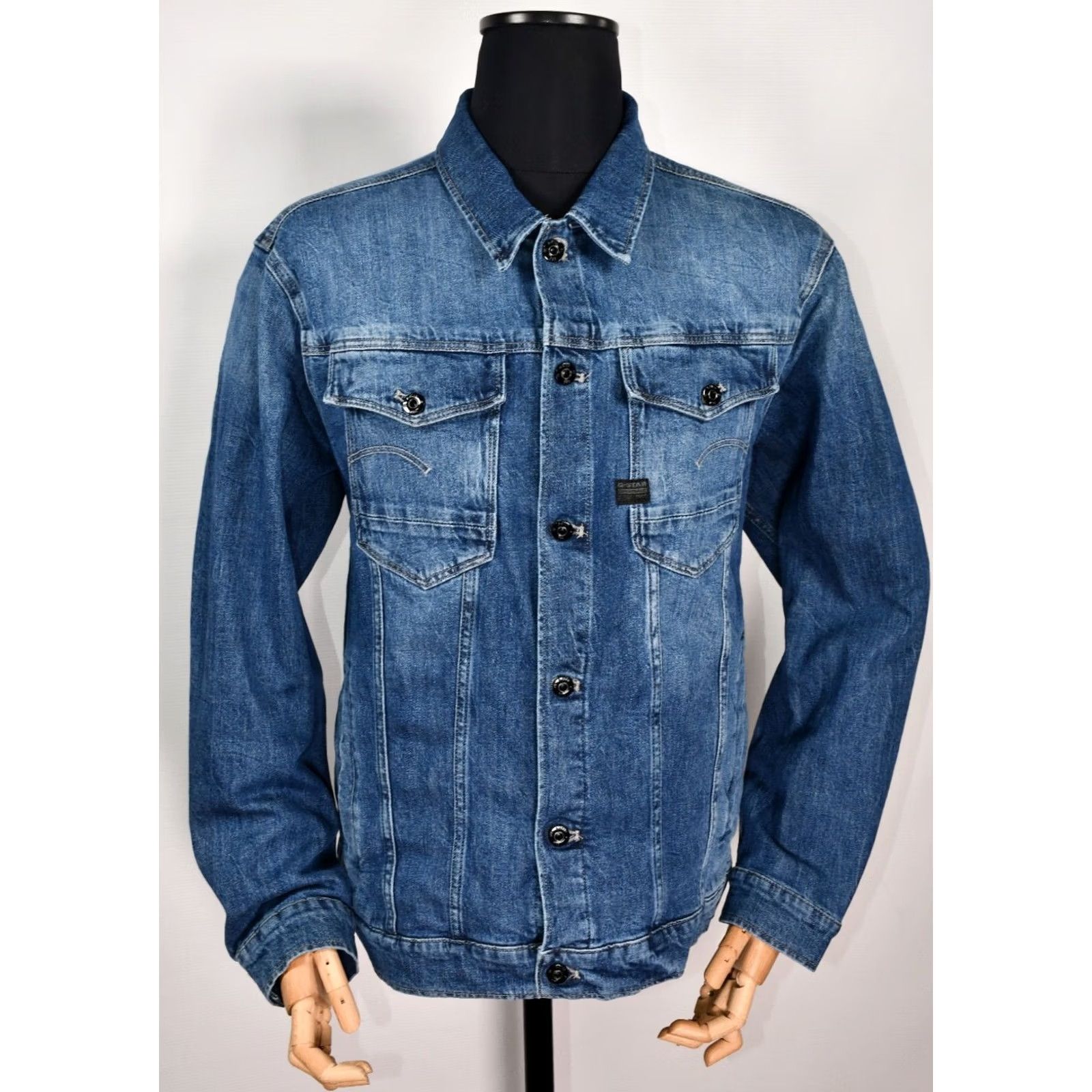G-Star G-Star ARC 3D Jacket Burten Stretch Denim Faded Santorini 2XL Slim Mens Jacket Denim blue 2XL Size US XXL / EU 58 / 5 - 2 Thumbnail