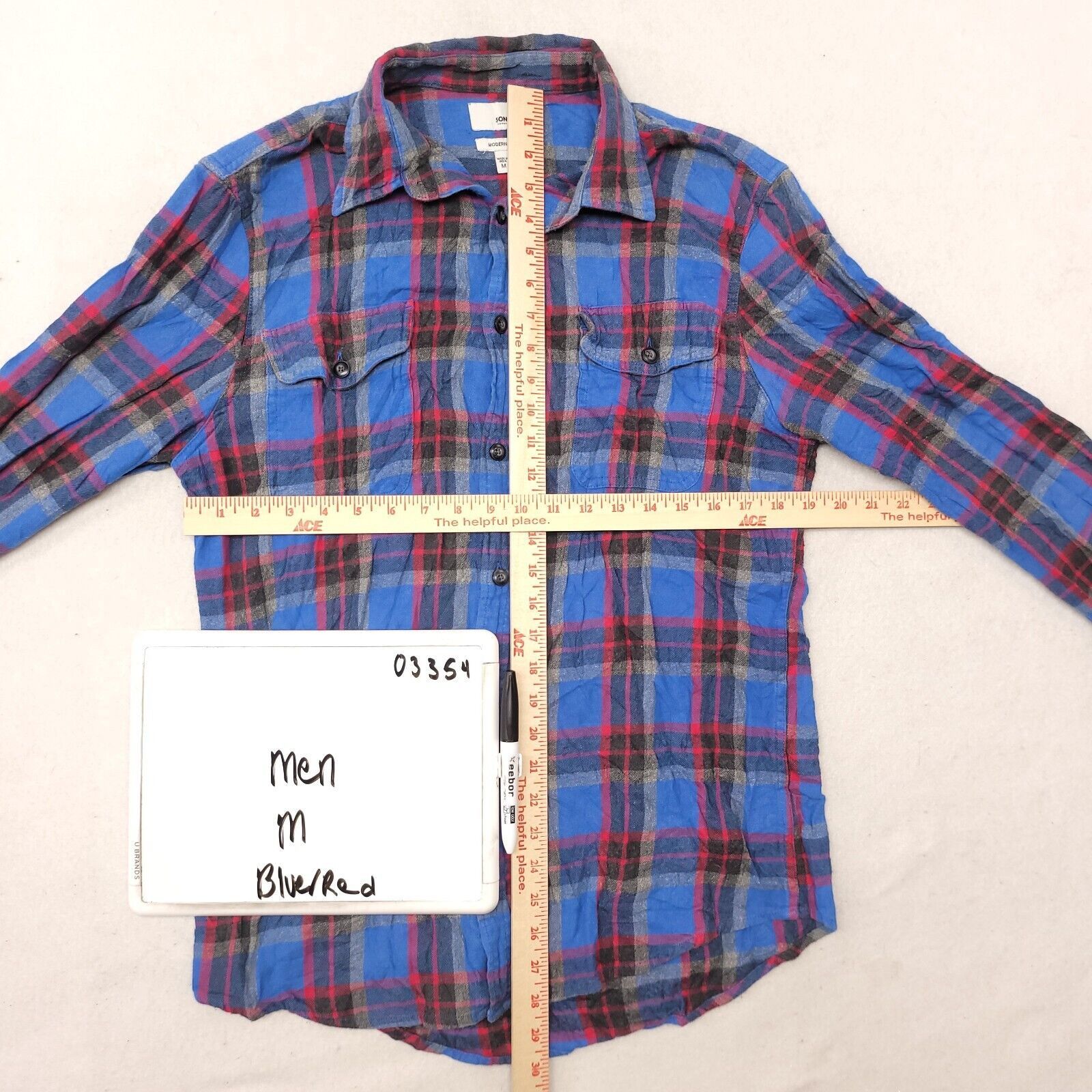 Sonoma Sonoma Tartan Flannel Button Up Shirt Mens Size Medium Blue Size US M / EU 48-50 / 2 - 6 Thumbnail