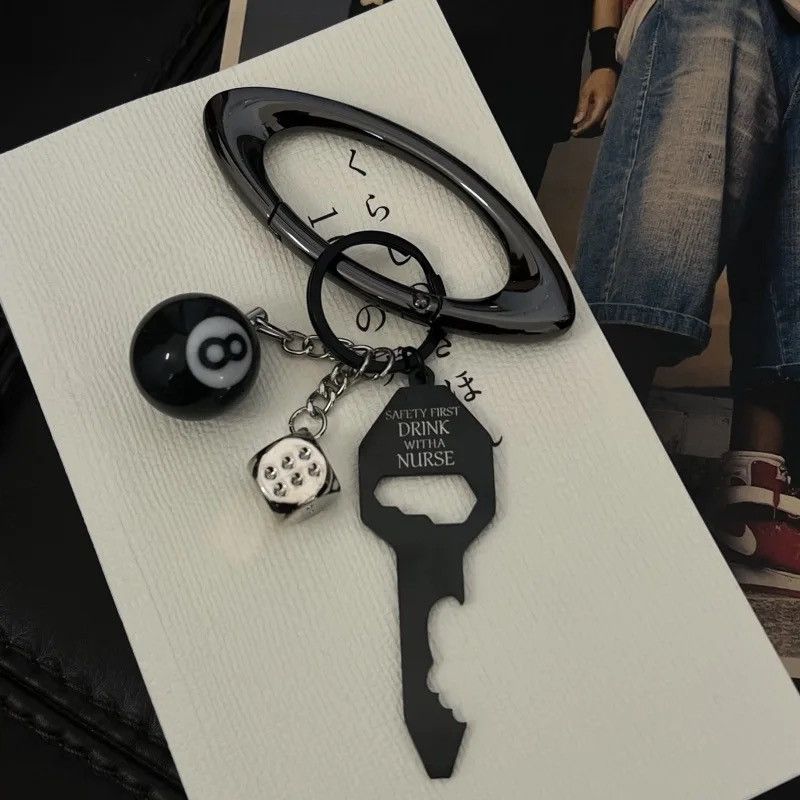 Other Full Set Black Carabiner Keychain Size ONE SIZE - 2 Thumbnail