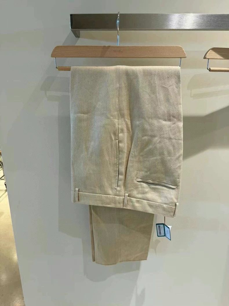 Loro Piana LORO PIANA Men's casual linen trousers Size US 34 / EU 50 - 1 Thumbnail