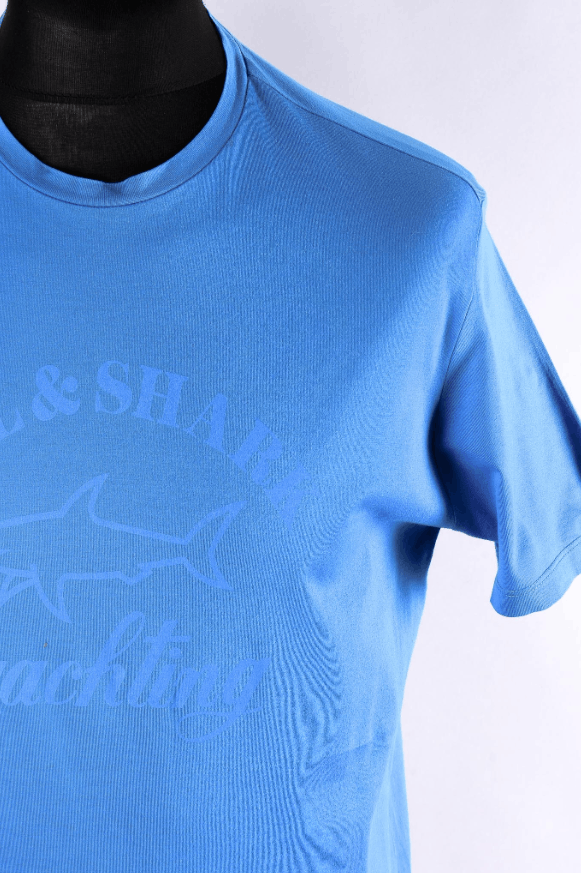 Paul & Shark Paul & Shark Yachting Blue Cotton T-Shirt Size M Size US M / EU 48-50 / 2 - 2 Thumbnail
