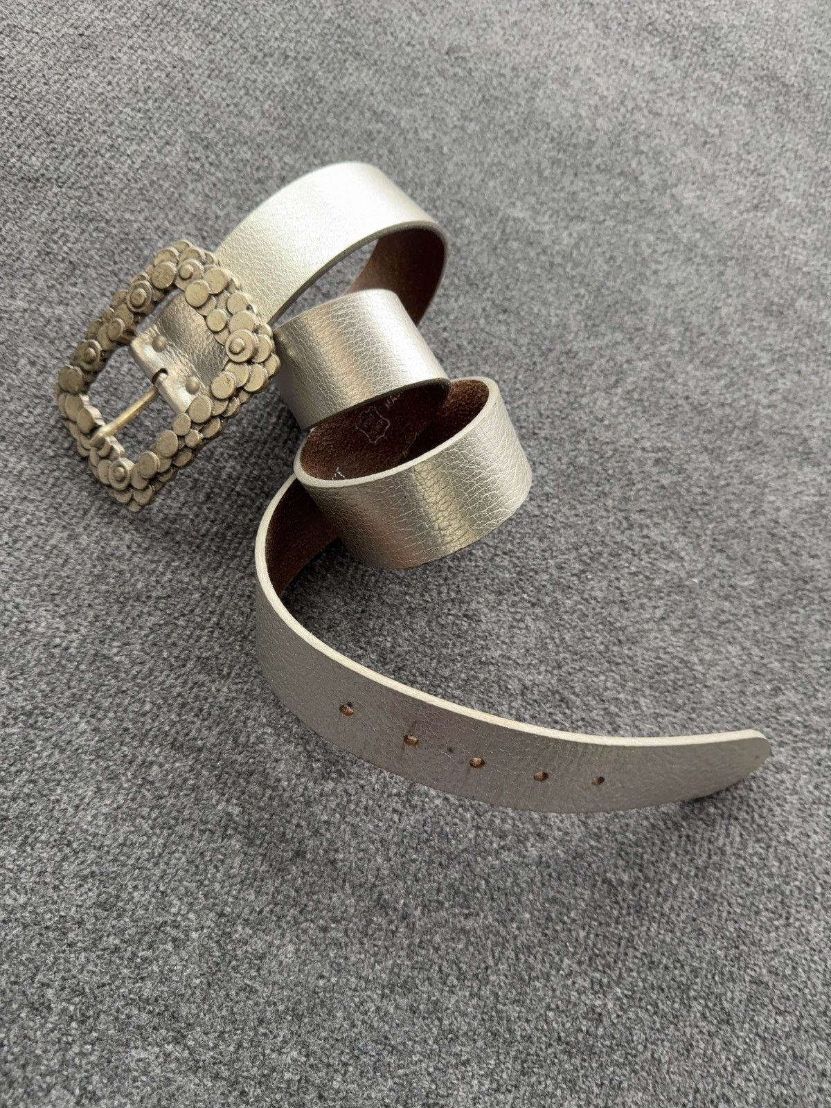 Japanese Brand Vintage Italian Vittozzi Leather Belt Boho Western Buckle Size ONE SIZE - 3 Thumbnail