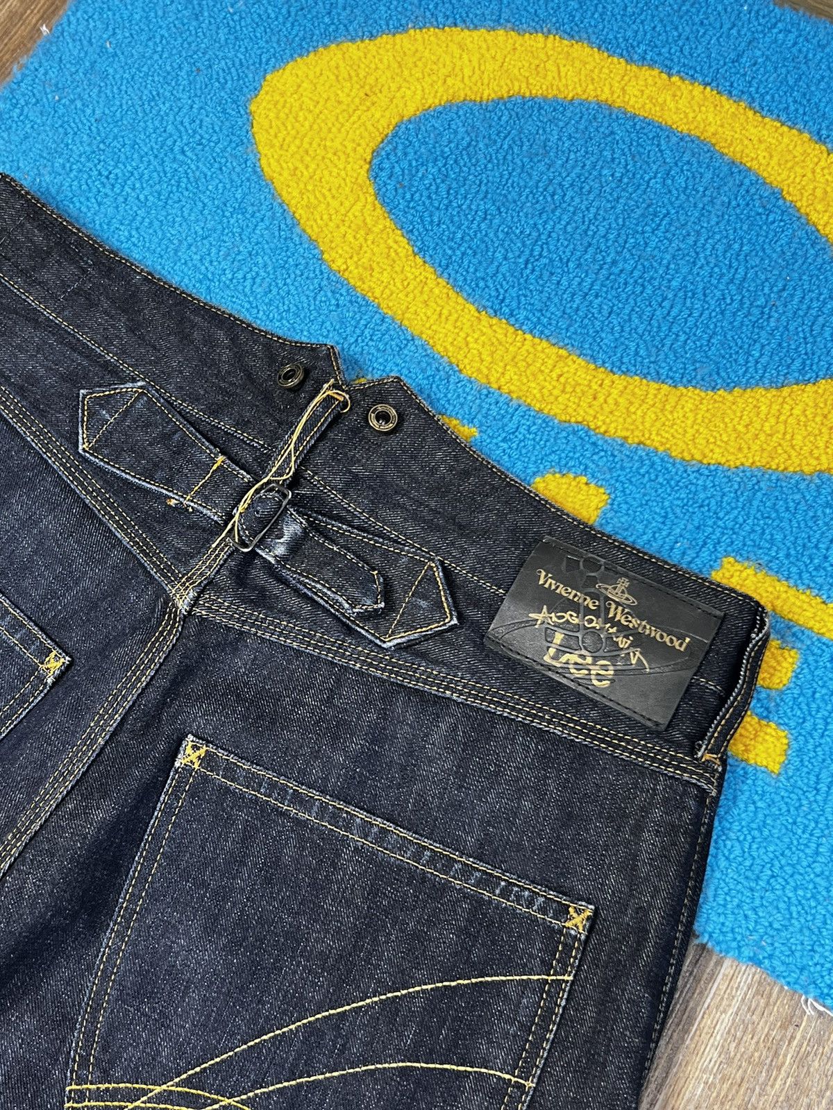 Lee × Vivienne Westwood Vivienne Westwood Lee Parachute Banana Blue Denim Pant Size US 32 / EU 48 - 3 Thumbnail