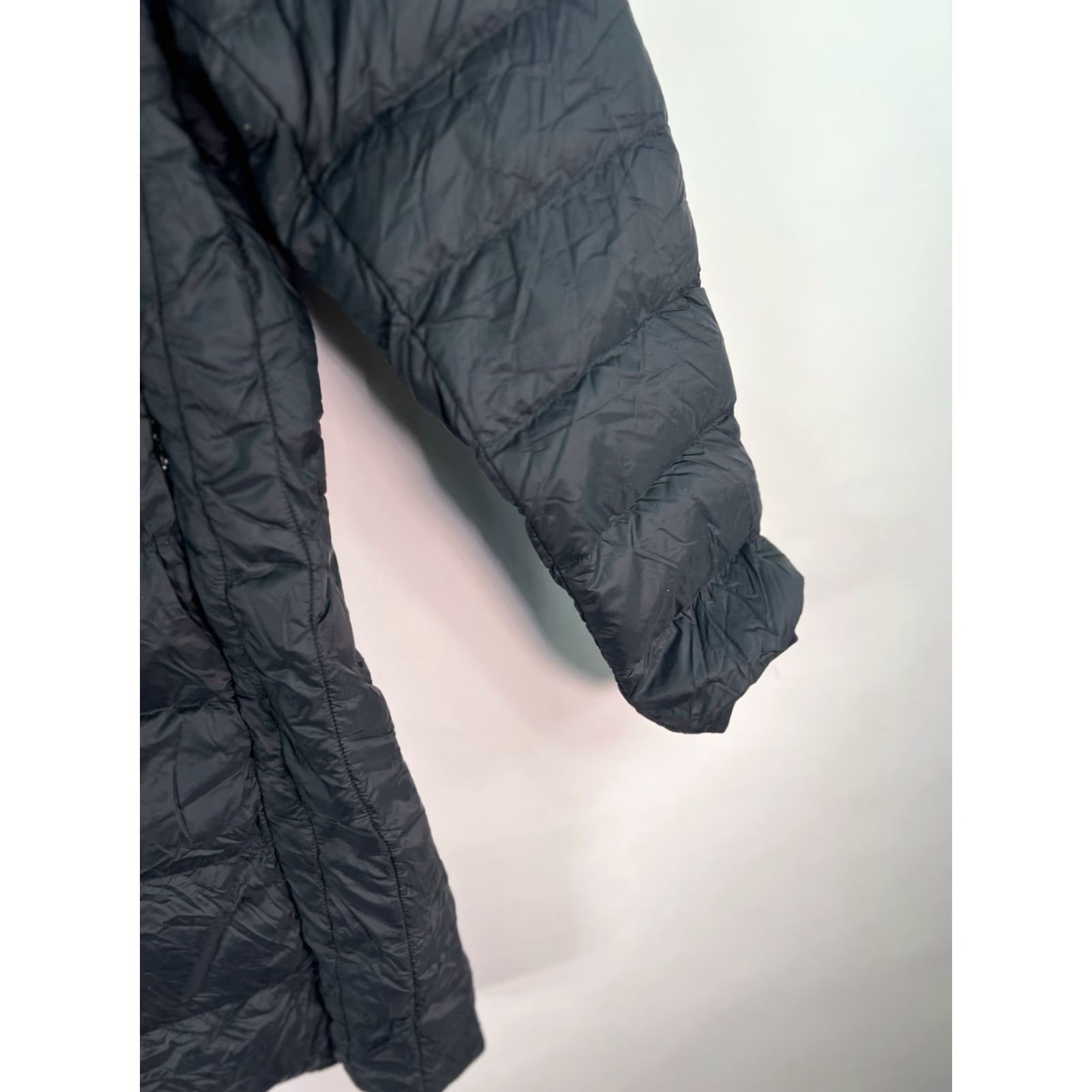 Vintage YZG Packable Down Puffer Coat Women Lightweight Jacket XL Black Hooded Coat Size XL / US 12-14 / IT 48-50 - 2 Thumbnail
