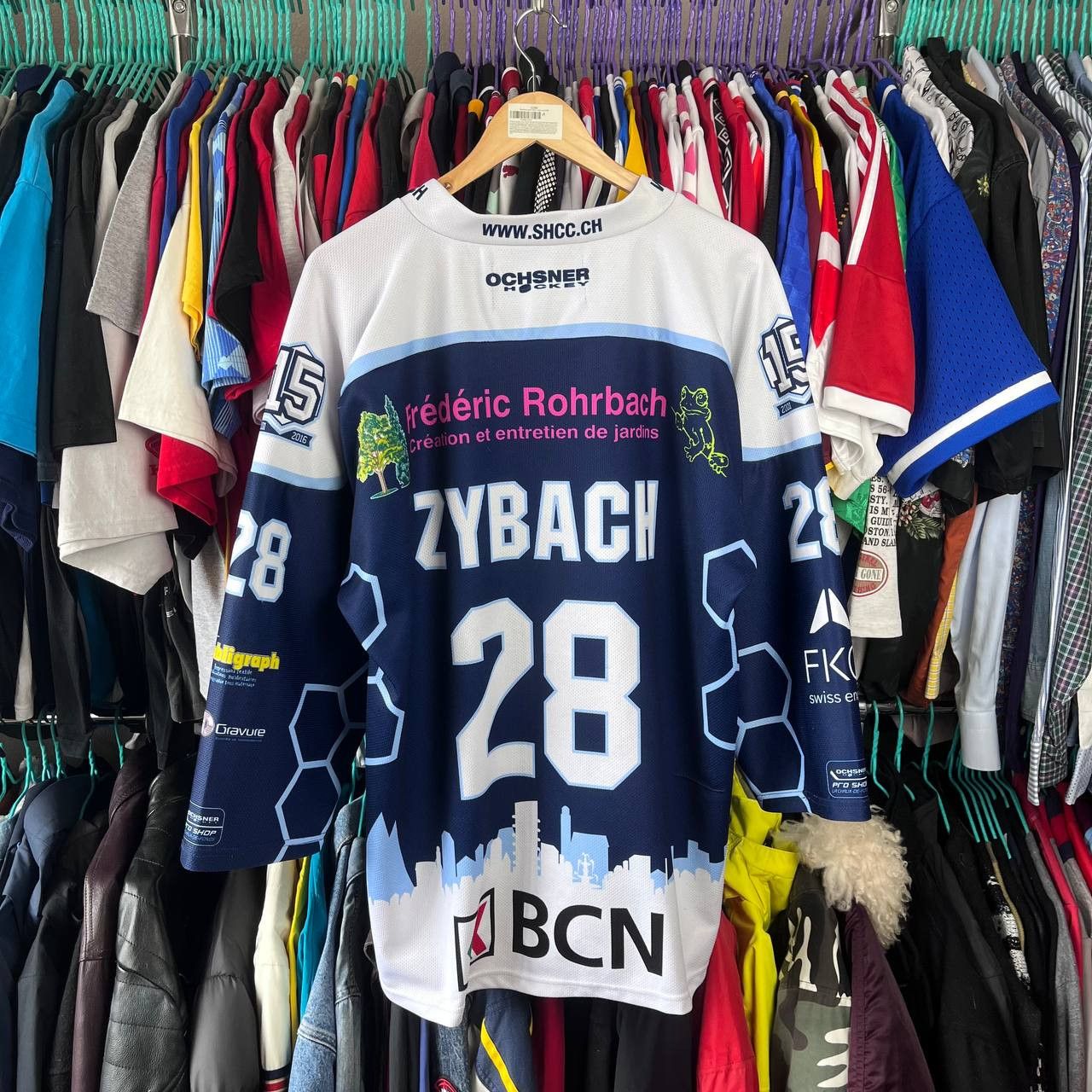 Other SHC La Chaux-de-Fonds Hockey Jersey #28 Zybach Size US M / EU 48-50 / 2 - 10 Thumbnail