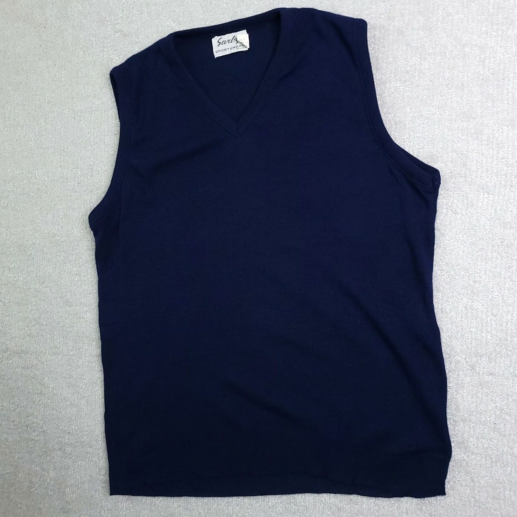 Vintage VINTAGE Sarby Sportswear Sweater Vest Mens XL Blue USA Rockabilly Orlon Size US XL / EU 56 / 4 - 2 Thumbnail