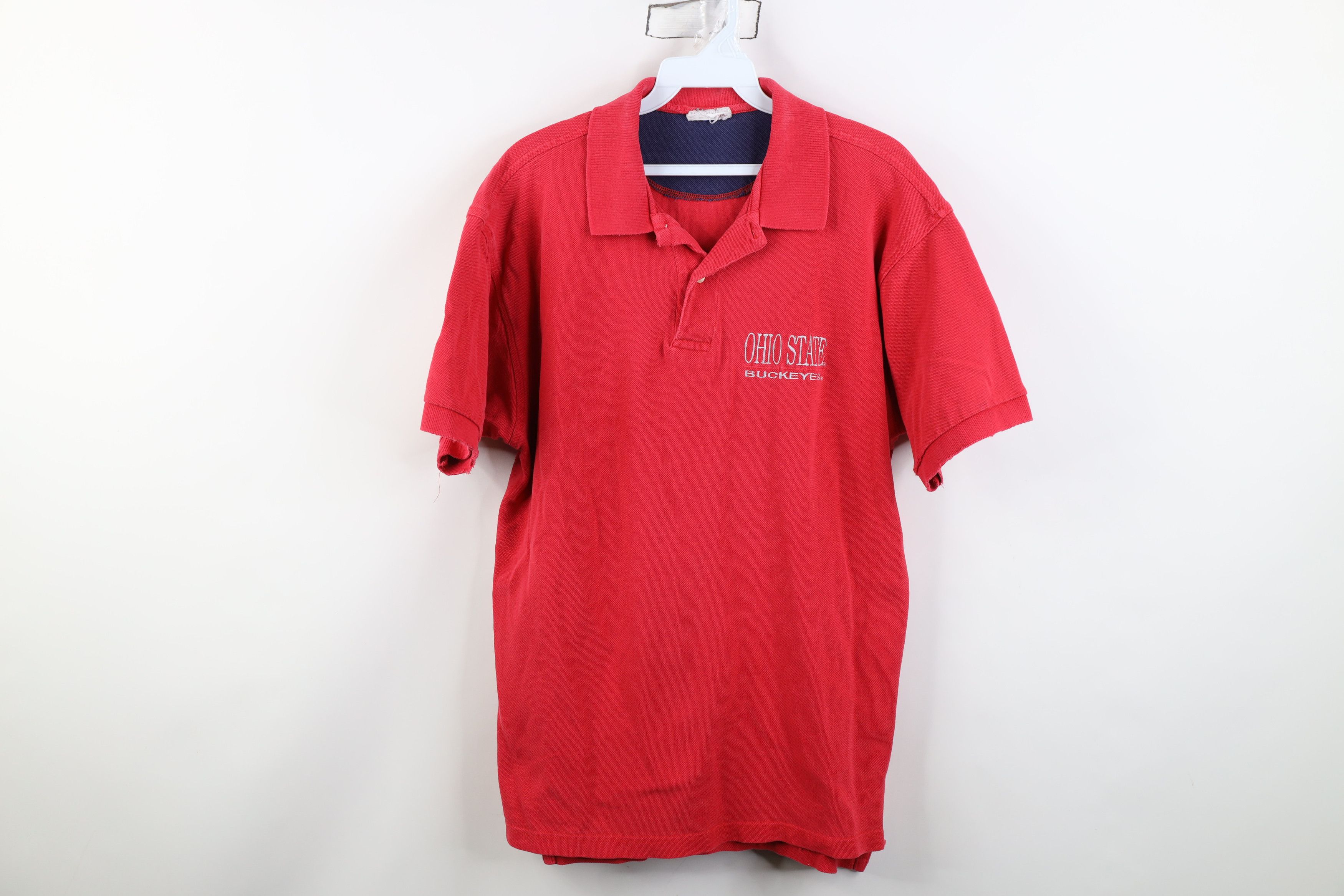 Vintage Vintage 90s Ohio State University Football Golf Polo Shirt Size US M / EU 48-50 / 2 - 1 Thumbnail