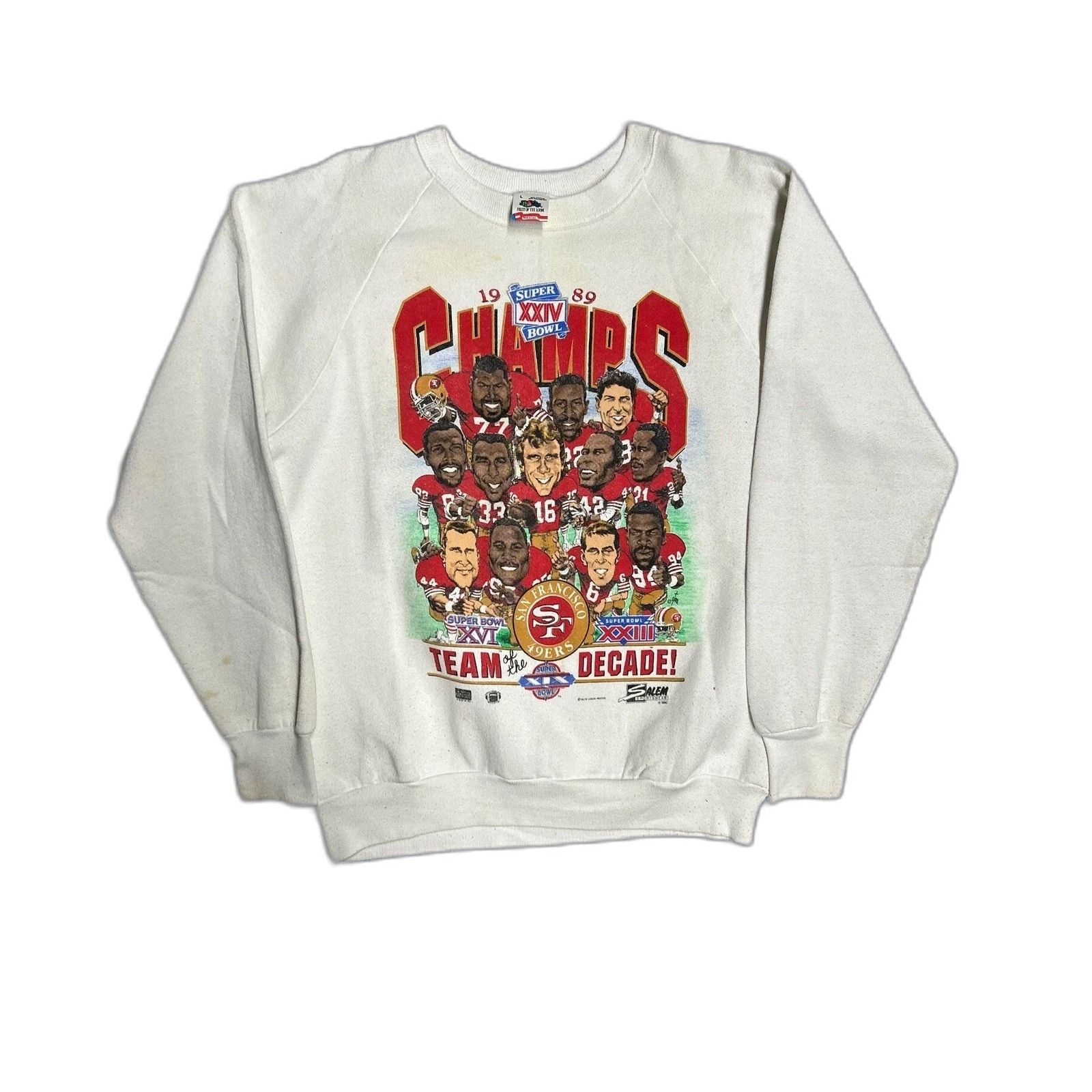 Gildan Vintage 1989 Superbowl Champs Nfl San Francisco 49Er Graphic Size US XL / EU 56 / 4 - 1 Thumbnail
