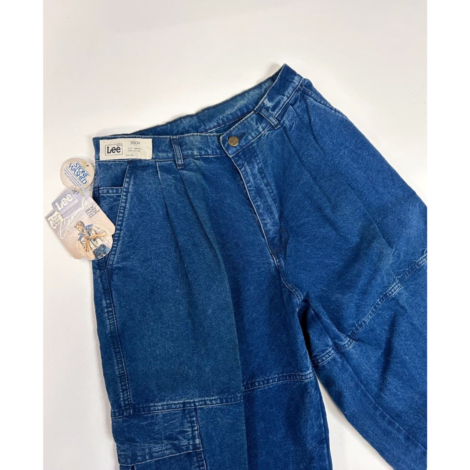 Lee VINTAGE True Lee jeans 30x34 Denim Stone Wash 1980s Deadstock Western 5-Pocket Zip 80s JCPenneys Lee Brand Mens jeans Size US 30 / EU 46 - 2 Thumbnail