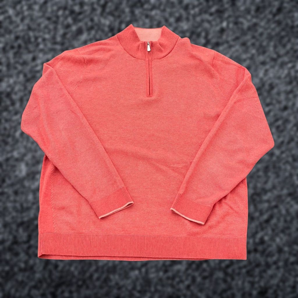 Tommy Bahama IslandZONE Men's LS Half-Zip Pullover Sweatshirt Size L Red Pullover Sweatshirt Mens LS Half-Zip IslandZONE Shirt