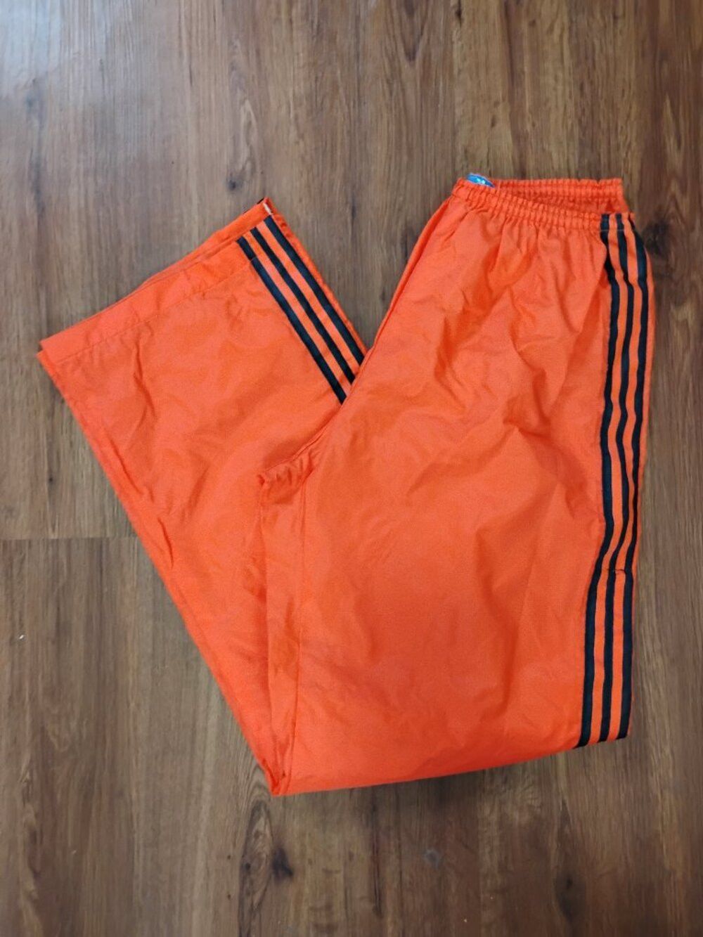Adidas Vintage Adidas 3 Stripe Wind Pants Full Zip Orange Size US 30 / EU 46 - 1 Thumbnail