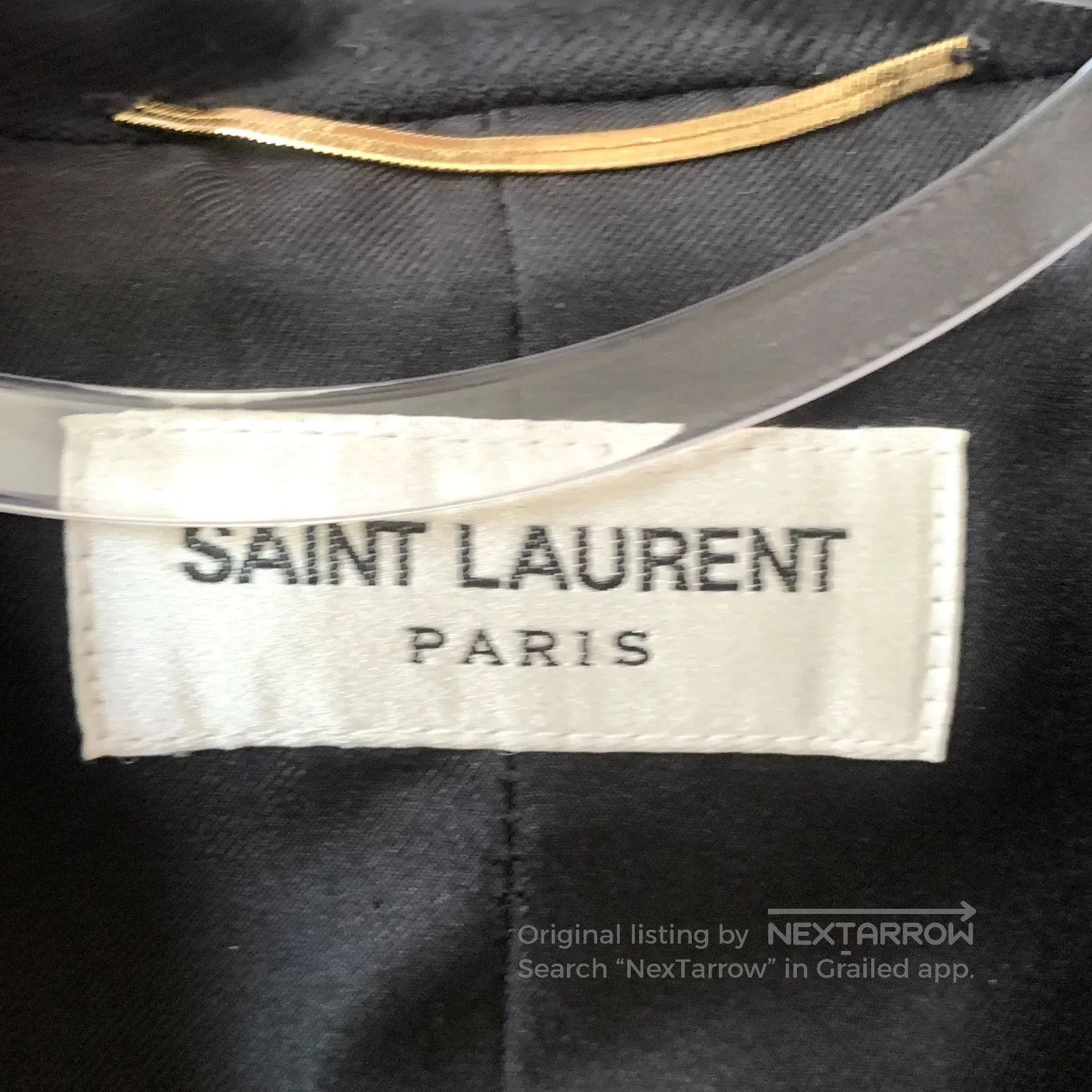 Saint Laurent Paris Saint Laurent Black Blazer with Gold Trim. Size M / US 6-8 / IT 42-44 - 4 Thumbnail