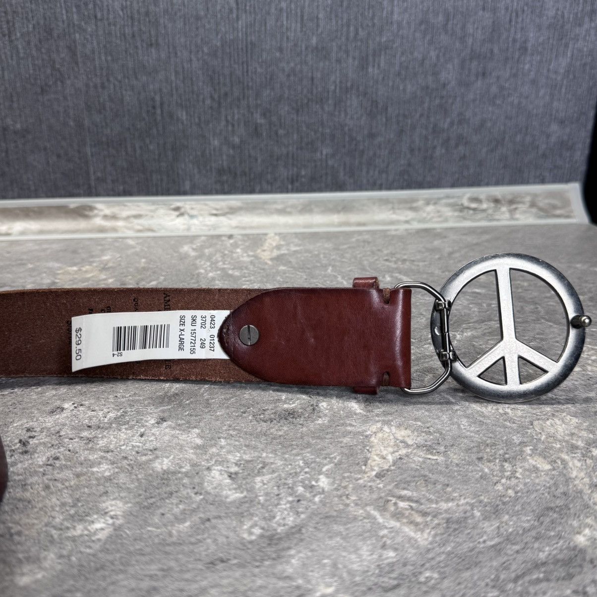 Hysteric Glamour Peace buckle leather belt y2k american eagle Size ONE SIZE - 7 Thumbnail