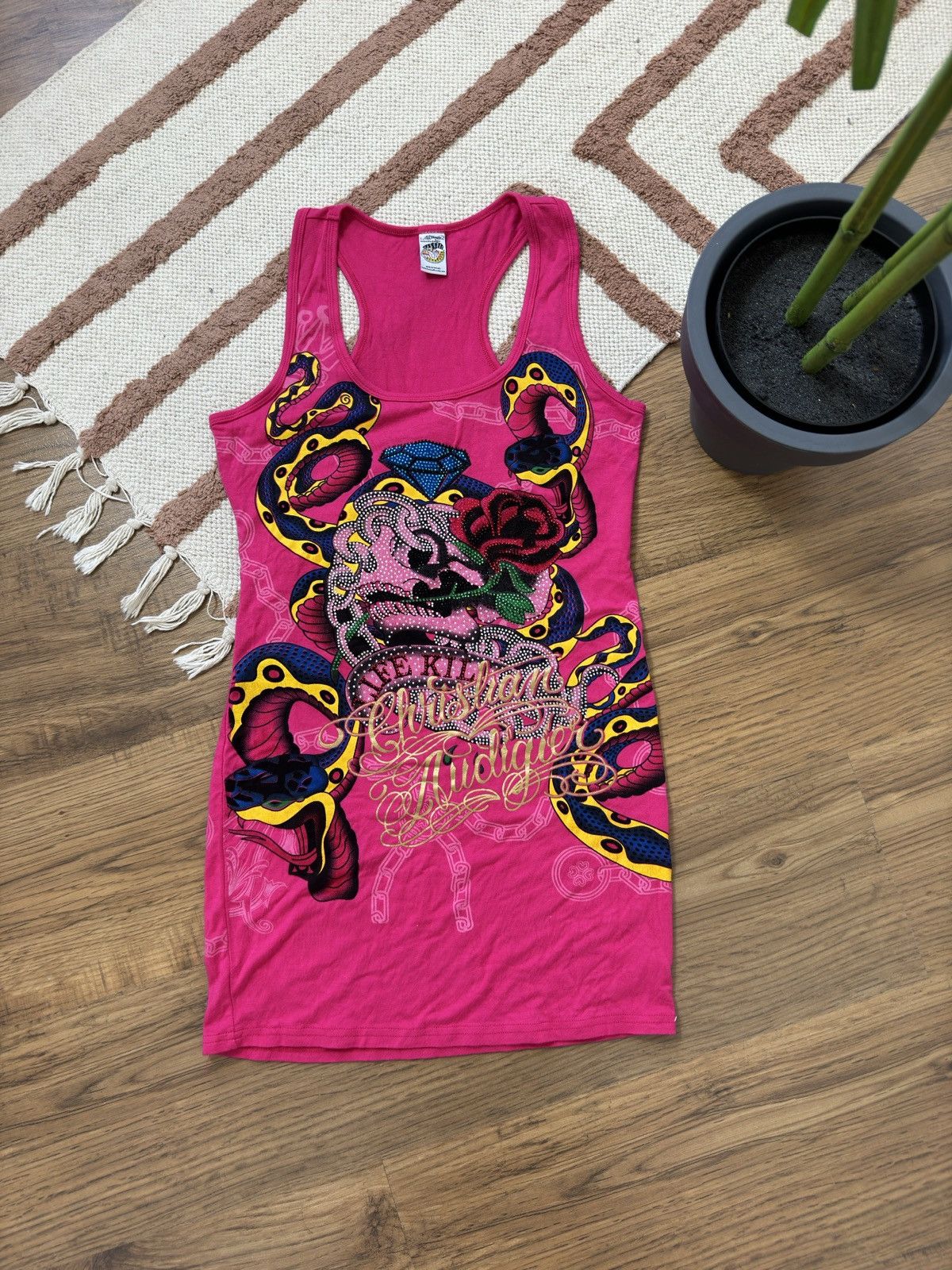 Ed Hardy VINTAGE ED HARDY 2000s MINI DRESS Size S / US 4 / IT 40 - 4 Thumbnail
