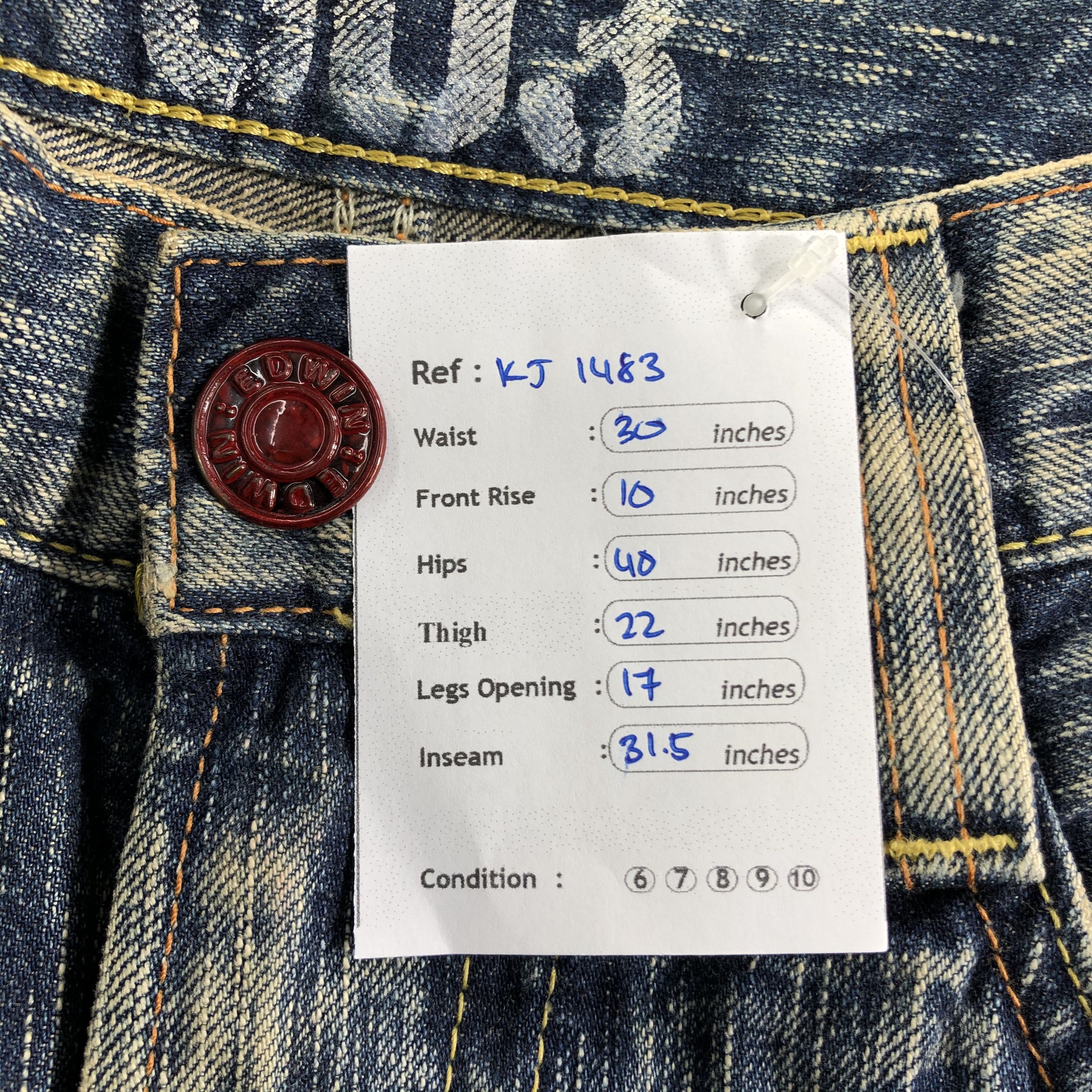 Edwin Edwin Blue Trip Jeans Rusty Wash Denim KJ1483 Size US 28 / EU 44 - 11 Thumbnail