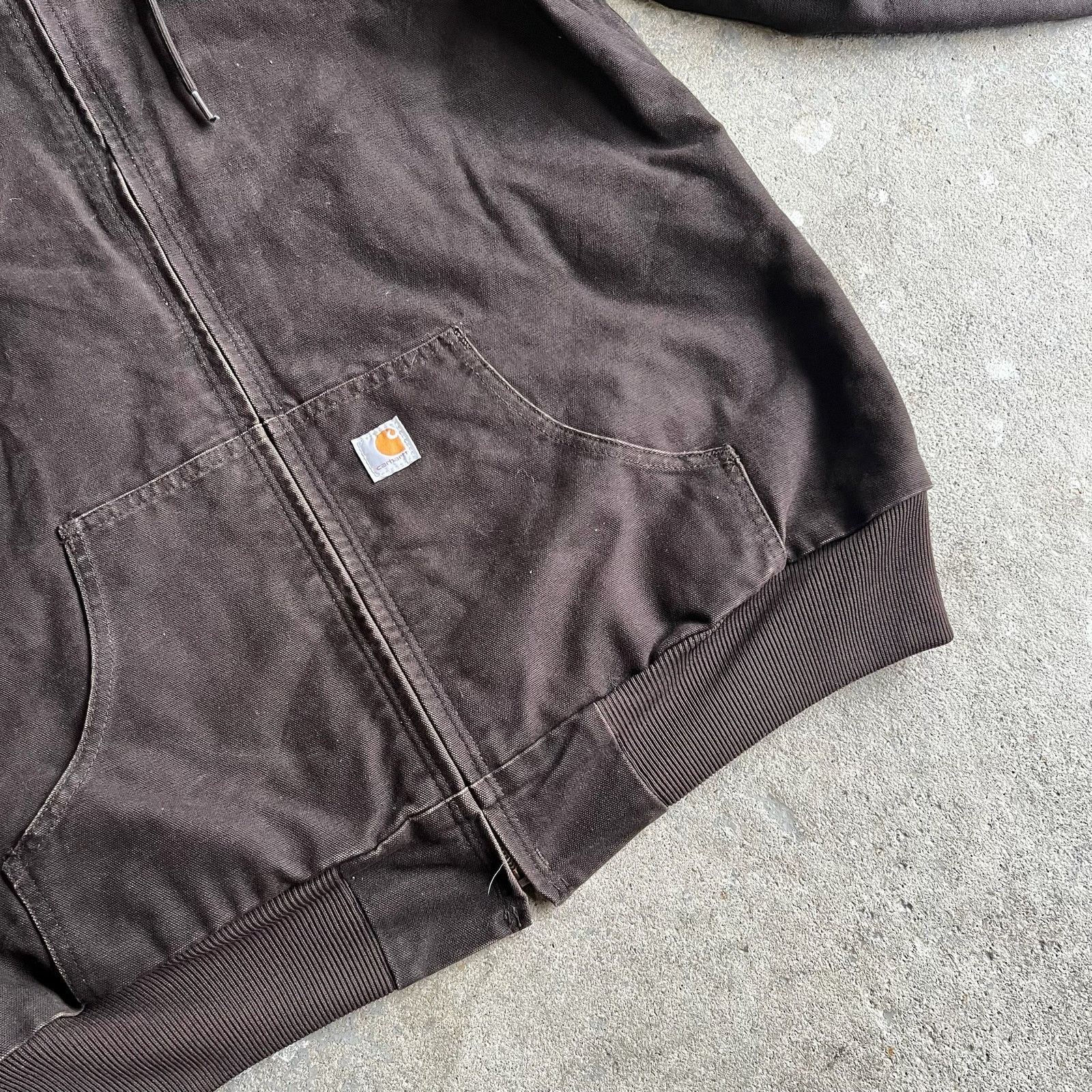 Carhartt × Vintage Carhartt WJ130 DKB WOMENS brown hooded work wear jacket Size US L / EU 52-54 / 3 - 3 Thumbnail