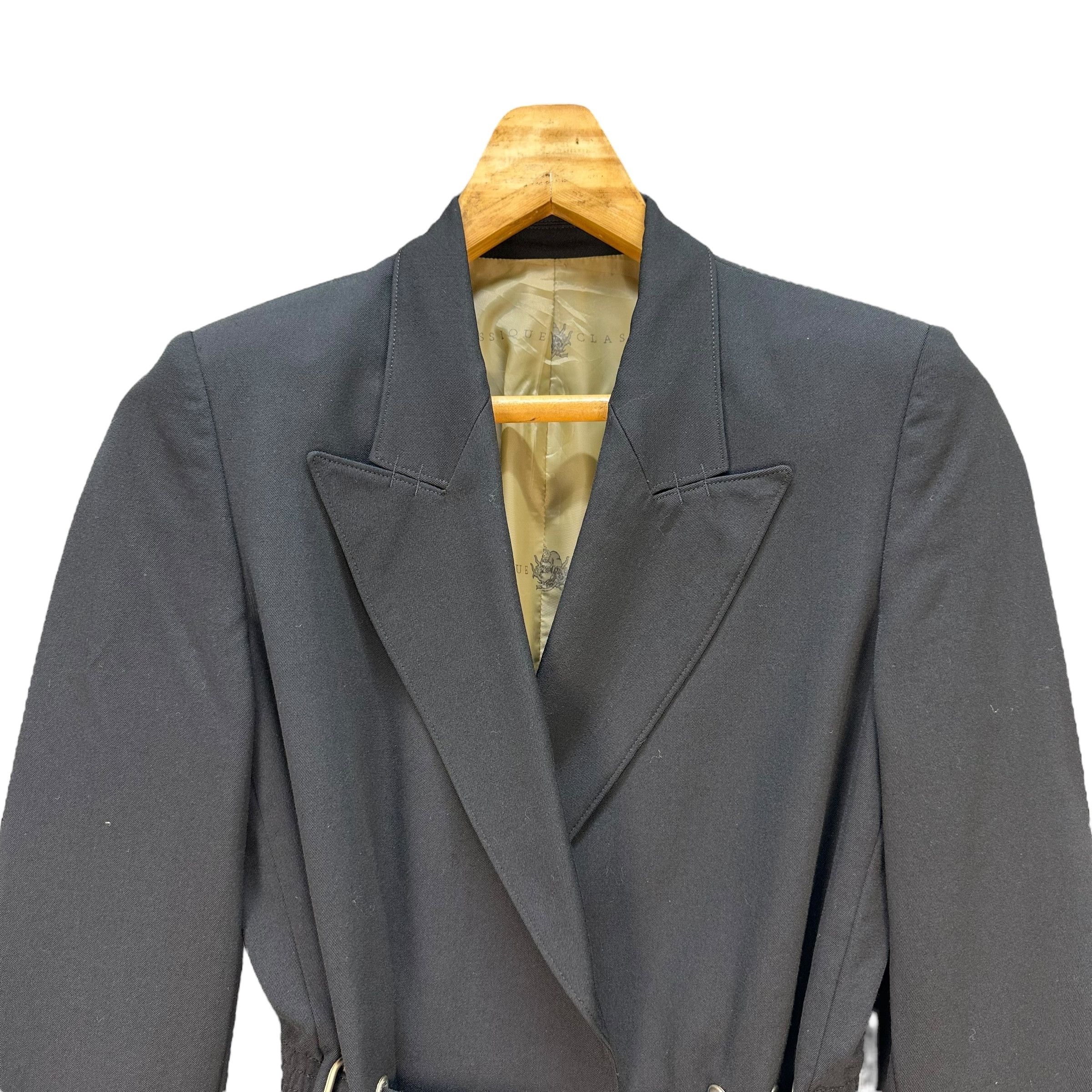 Jean Paul Gaultier 90's JPG CLASSIQUE Wool Blend Belted Coat Jacket #A72-1750 Size S / US 4 / IT 40 - 2 Thumbnail