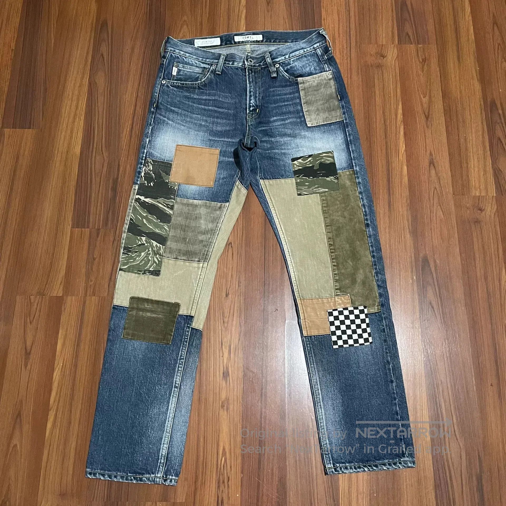 FDMTL FDMTL Patchwork Tiger Stripe Corduroy Jeans. Size US 26 / EU 42 - 1 Thumbnail