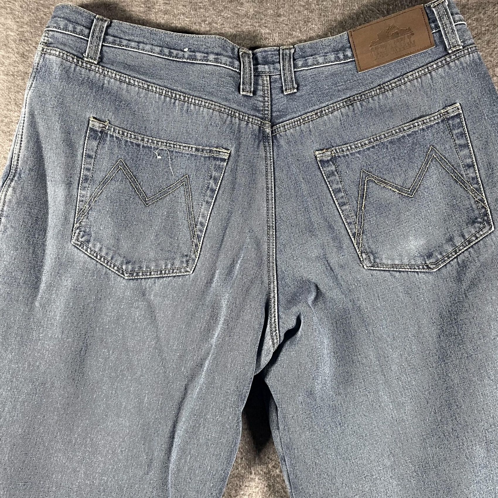 Denime Old Mill Jeans Mens 42x34 Blue Fleece Lined Warm Denim Straight Leg 5-Pocket Size US 42 / EU 58 - 3 Thumbnail