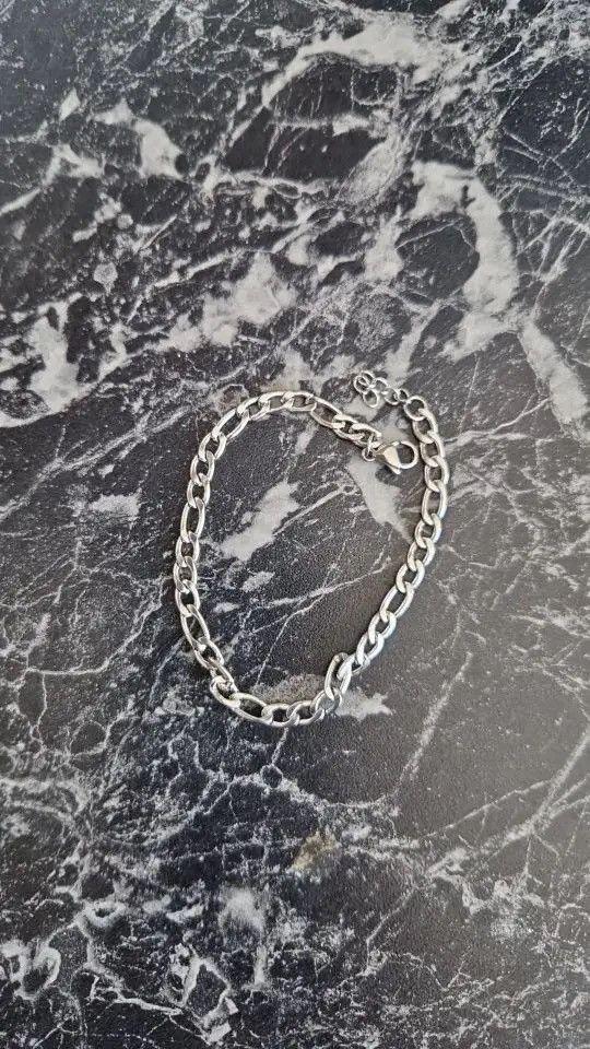 Vintage Stainless Steel Minimalist Link Bracelet Size ONE SIZE - 3 Thumbnail