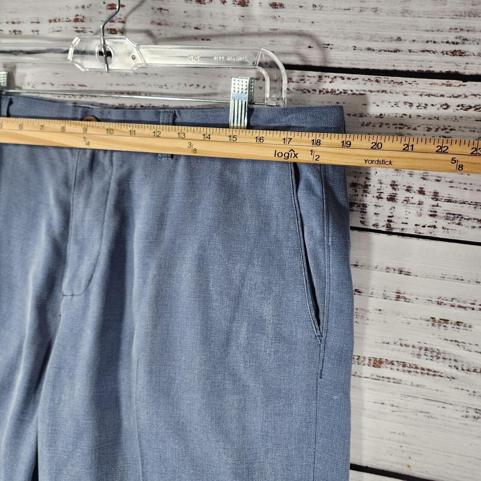 Tommy Bahama Tommy Bahama Shorts Blue Herringbone Silk Cotton Blend 36x10 Size US 36 / EU 52 - 6 Thumbnail