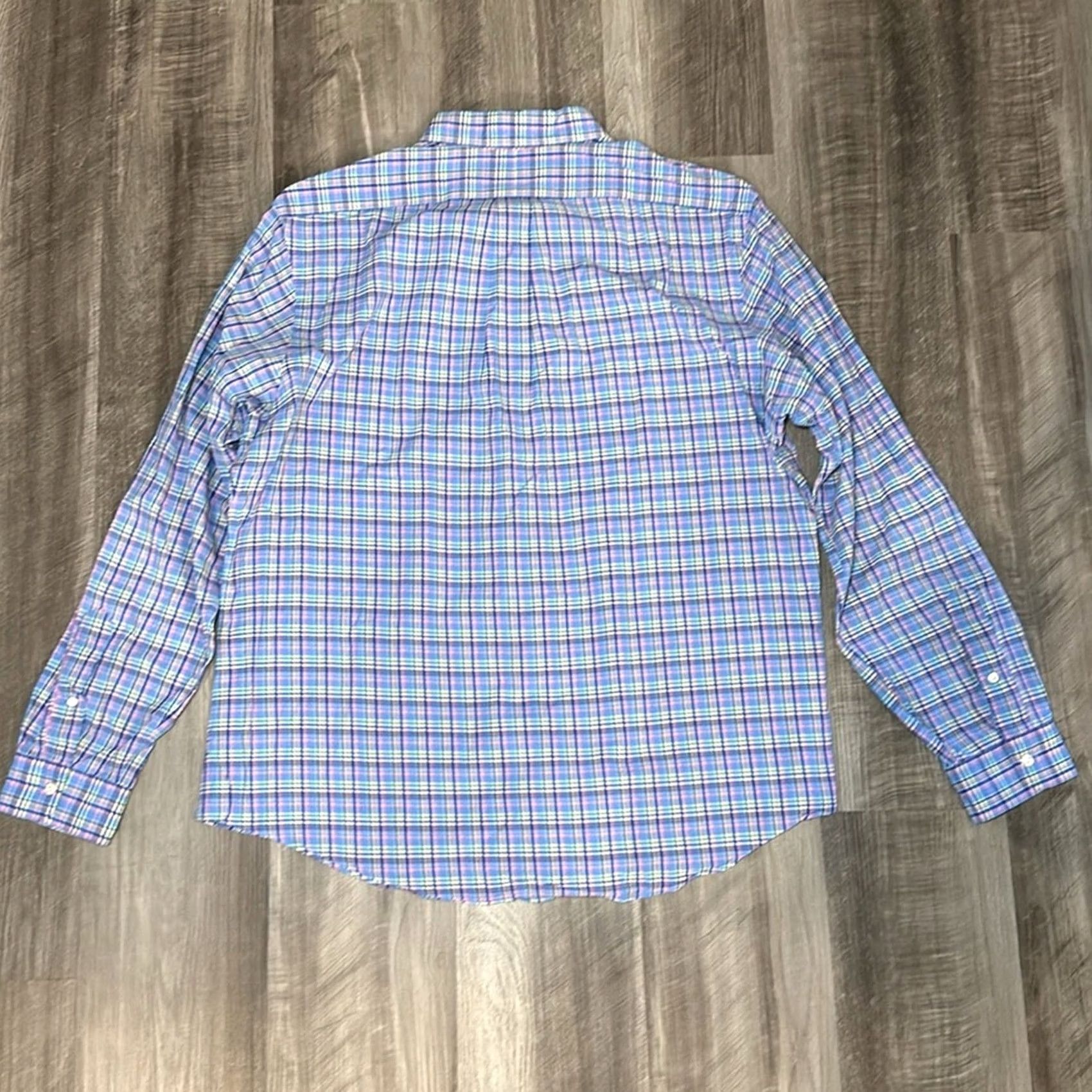 Ralph Lauren Ralph Lauren Button-Up Shirt XL Long Sleeve - Blue, Custom Fit, Men’s Regular, Cotton, Plaid, Preowned Size US XL / EU 56 / 4 - 3 Thumbnail