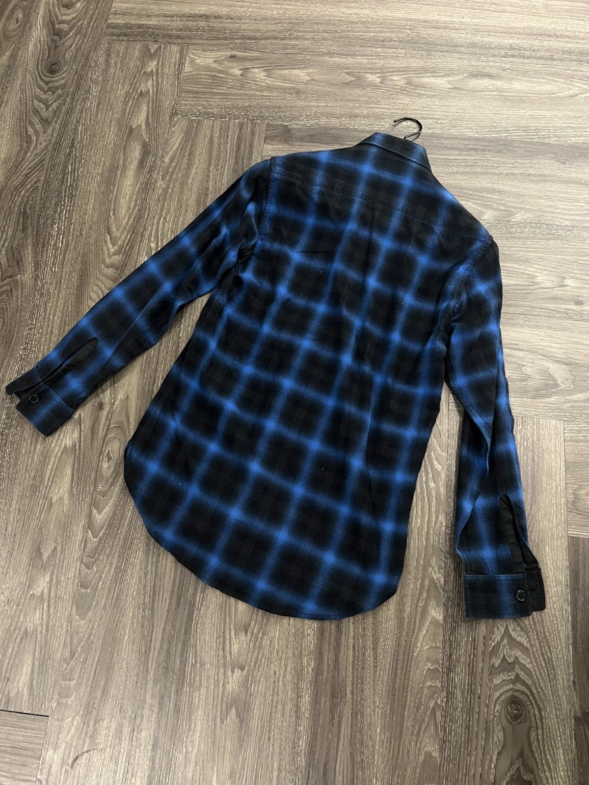 Saint Laurent Paris AW15 Saint Laurent Paris Electric Blue Pearl Snap Flannel Size US XS / EU 42 / 0 - 3 Thumbnail