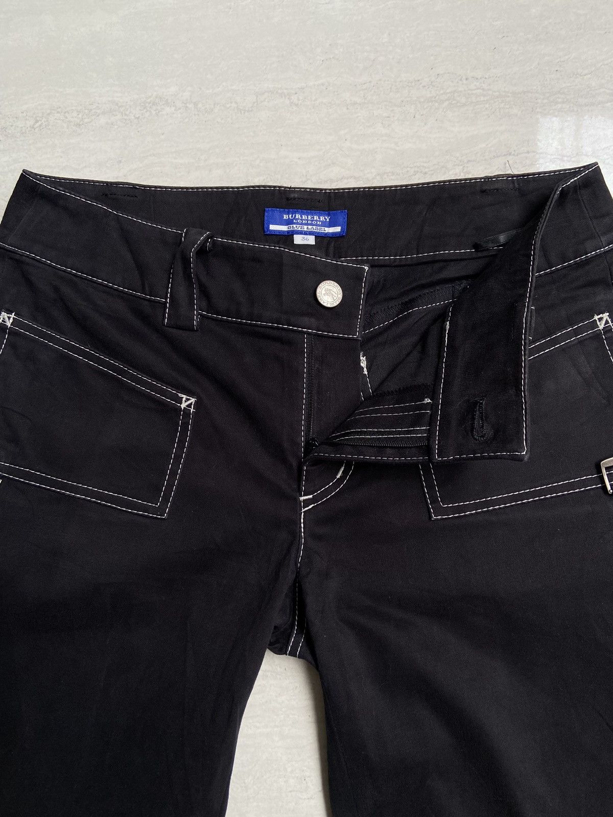 Burberry BURBERRY Black Long Pants Size US 27 - 9 Thumbnail