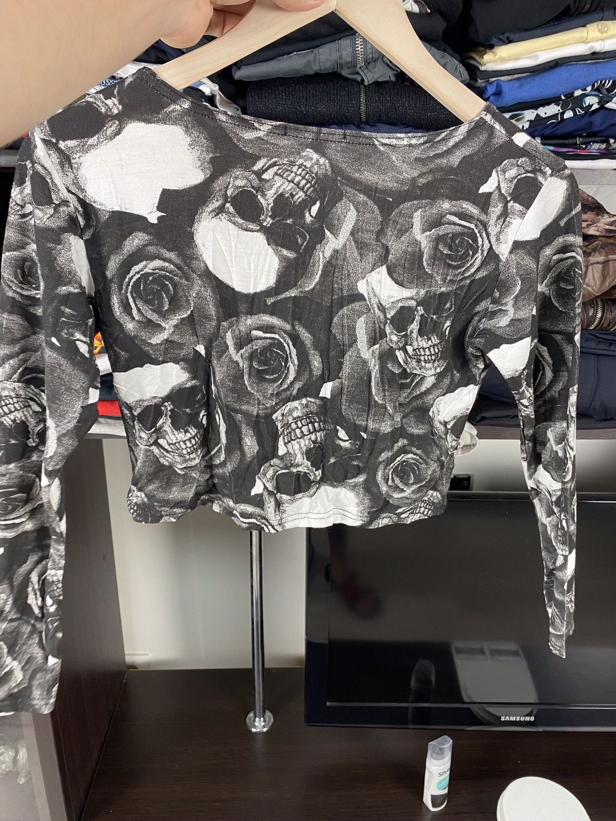 20471120 × Hysteric Glamour × Le Grande Bleu (L.G.B.) Mesh Top Skull Style Transparent Long Sleeve Size US S / EU 44-46 / 1 - 6 Thumbnail