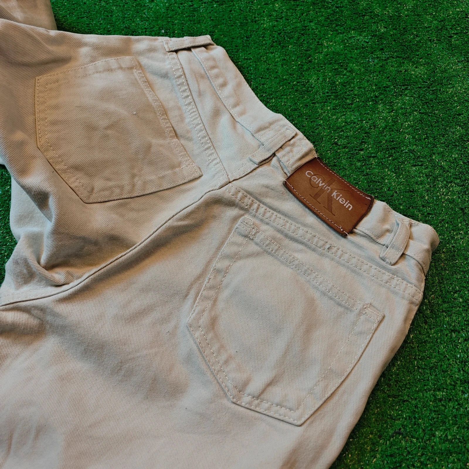 Calvin Klein Vintage Calvin Klein Jeans Womens 32 cream white 90s Size 32" / US 10 / IT 46 - 3 Thumbnail