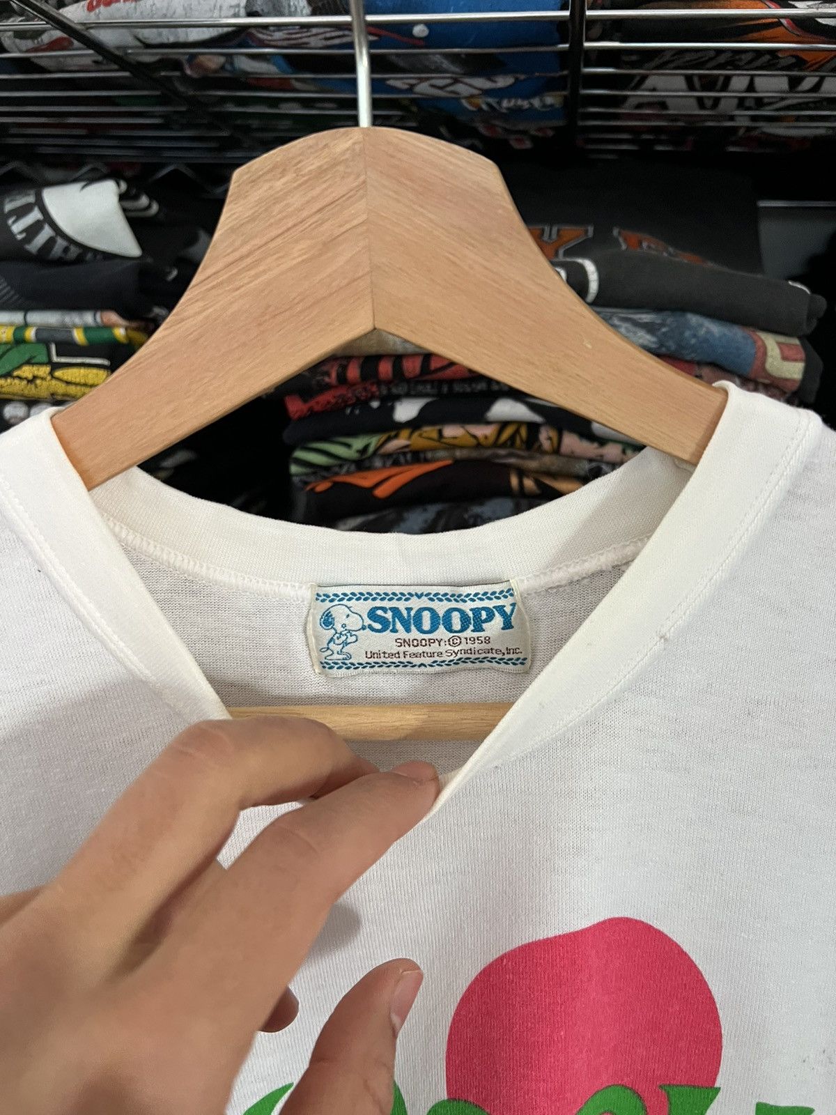 Peanuts 80s Snoopy Single Stitch Cartoon Promo Tee Size US L / EU 52-54 / 3 - 3 Thumbnail