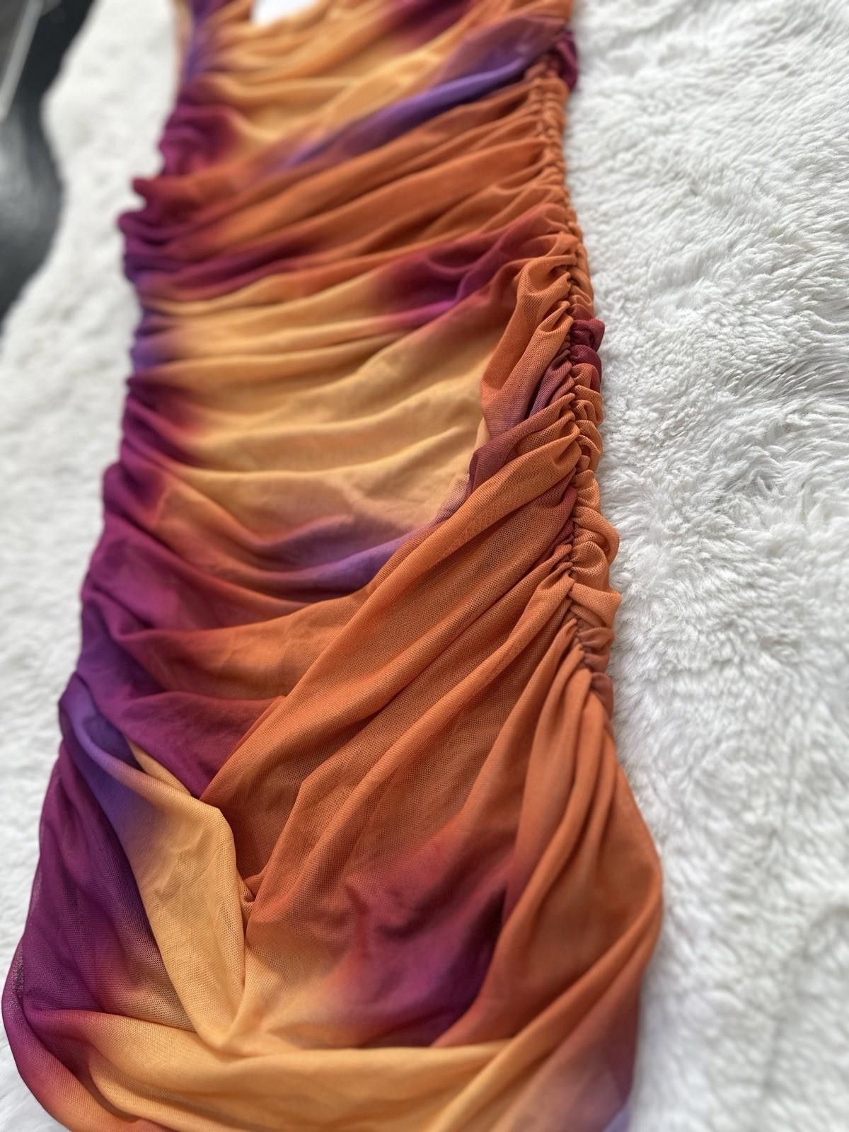 Zara ZARA Coverup dress Ruched Tulle L-XL Size XL / US 12-14 / IT 48-50 - 8 Thumbnail