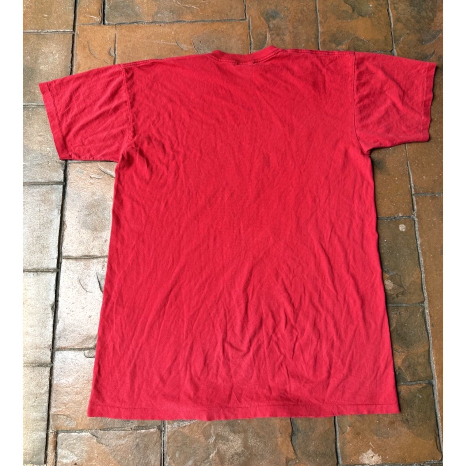 Vintage VINTAGE Marvin the Martian Looney Tunes Sleep T Shirt One Size Red Cotton Men T-Shirt 90s Cartoon Space Logo All Seasons Mens Size US M / EU 48-50 / 2 - 3 Thumbnail