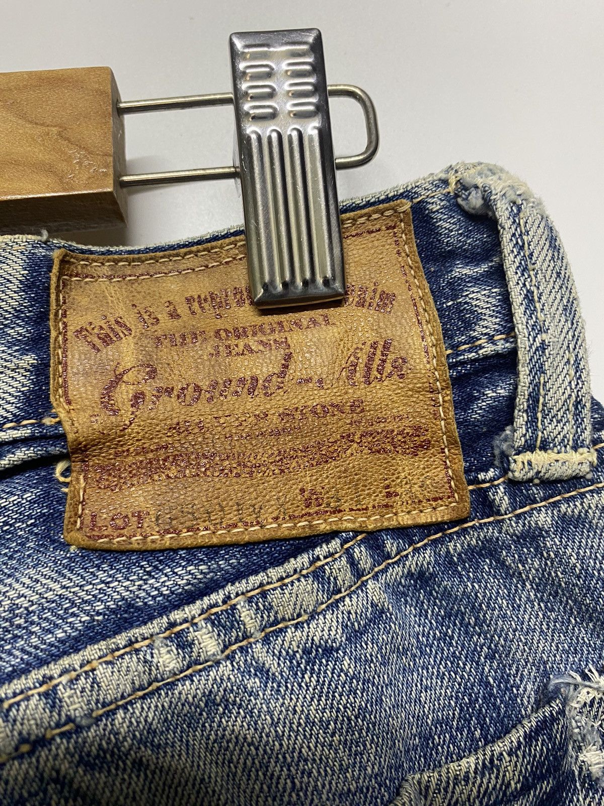 Japanese Brand × Vintage Vintage Ground-Alls Japanese Brand Distressed Denim Jeans Size US 30 / EU 46 - 21 Thumbnail