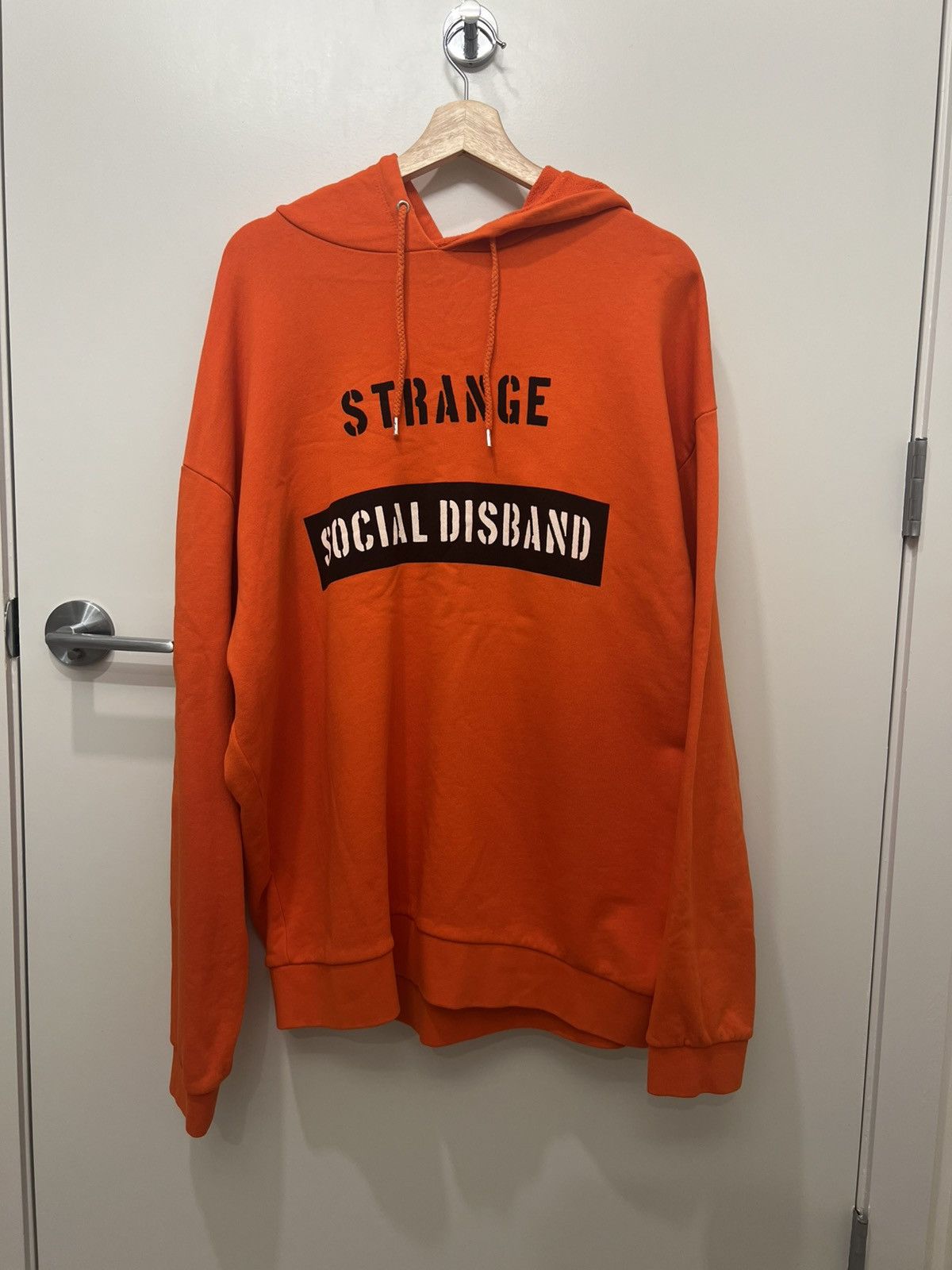 Asos ASOS Orange Hoodie Size L – “Strange Social Disband” Size US L / EU 52-54 / 3 - 1 Thumbnail