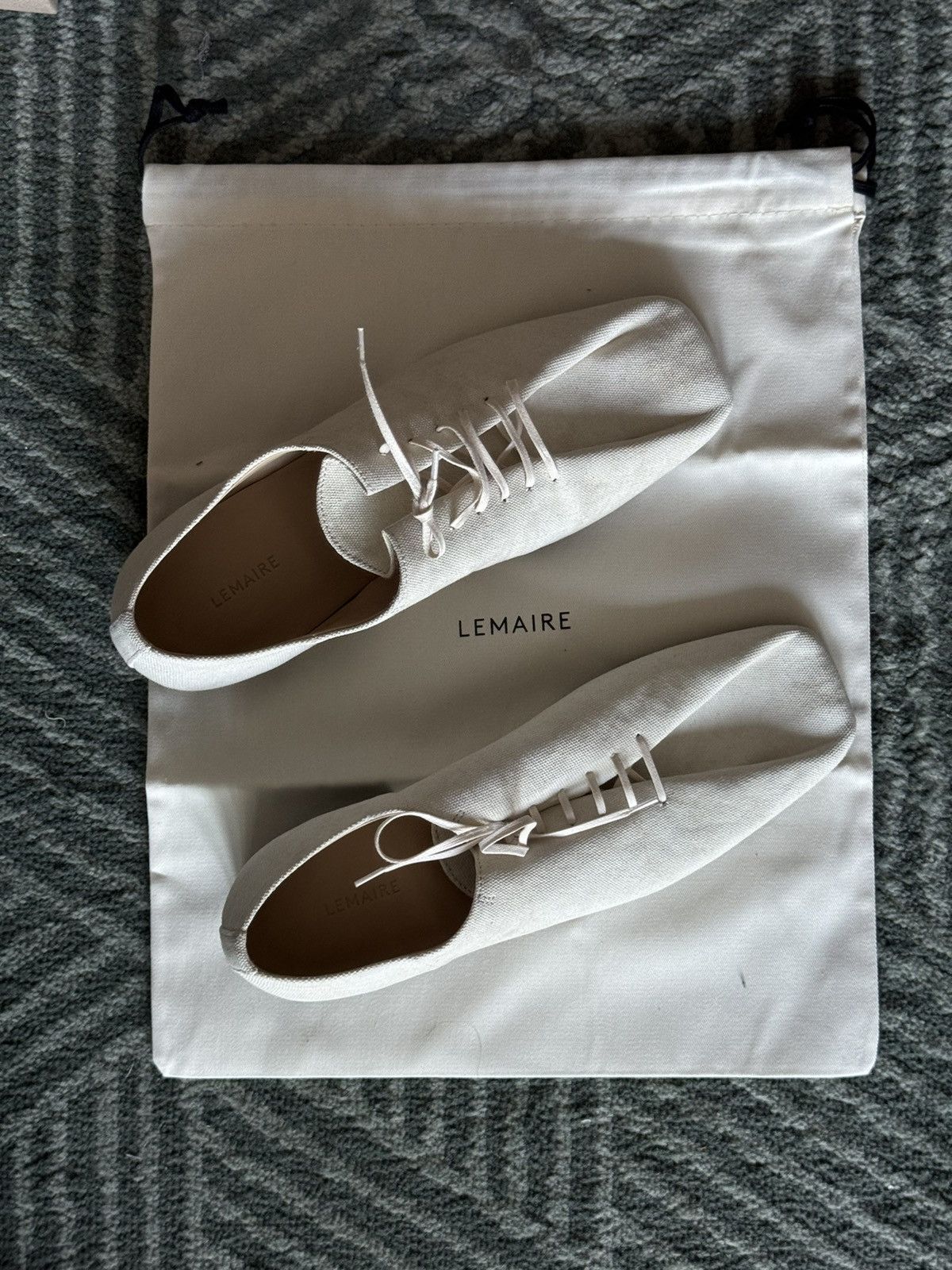Lemaire Lemaire SOURIS CLASSIC DERBIES DIRTY WHITE EU42 US 9 Size US 9 / EU 42 - 3 Thumbnail