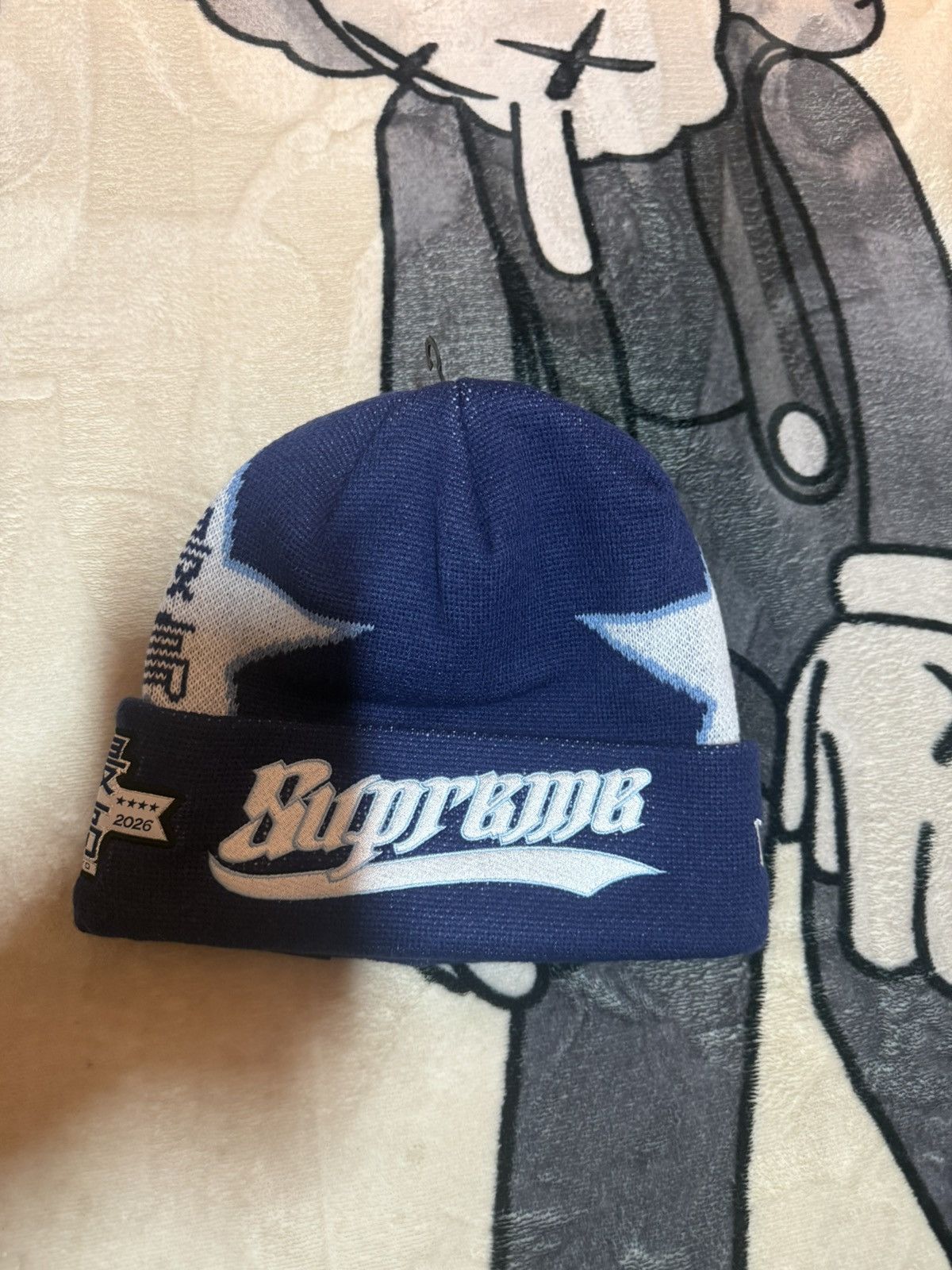 New Era × Supreme Supreme New Era Blackletter Beanie | Grailed