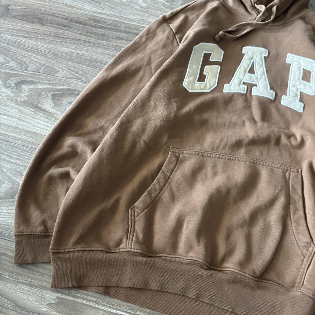 Gap Crazy Vintage Y2K/2000s Light Brown Gap Spellout Streetwear Hoodie! Size XL Size US XL / EU 56 / 4 - 3 Thumbnail