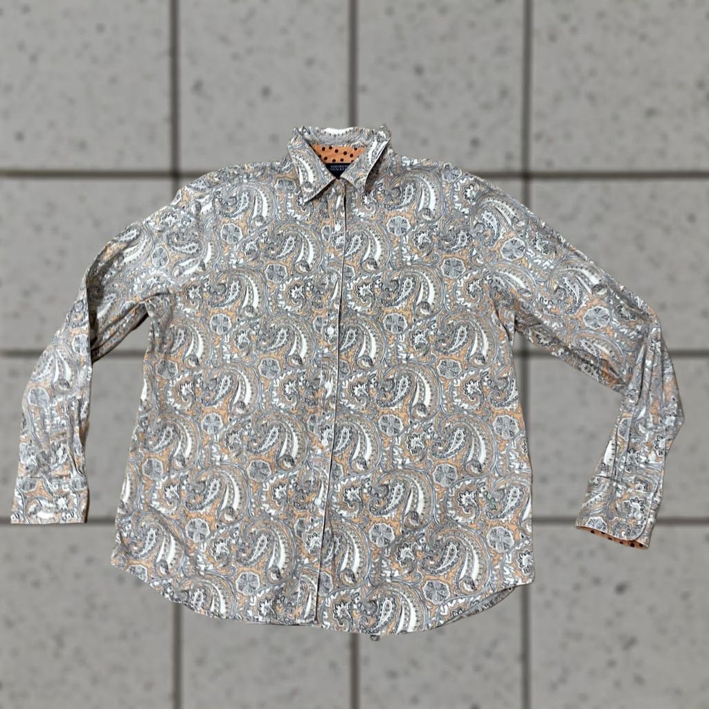 Jones New York Jones New York Signature Paisley Shirt Women L Western Pink Floral Button-Up Top Size M / US 6-8 / IT 42-44 - 1 Thumbnail