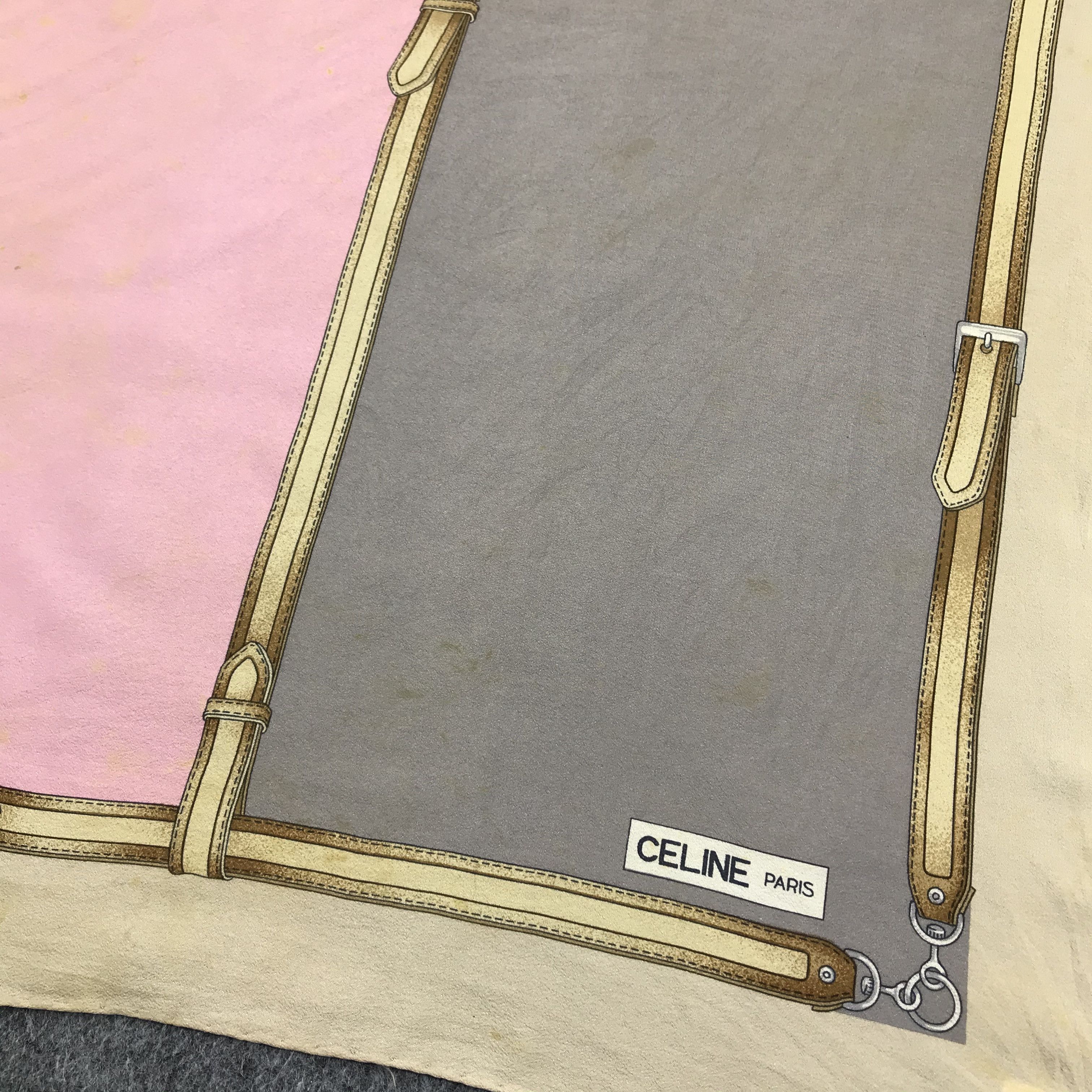 Celine Vintage Celine Hand Rolled Silk Scarf M19 Size ONE SIZE - 8 Thumbnail
