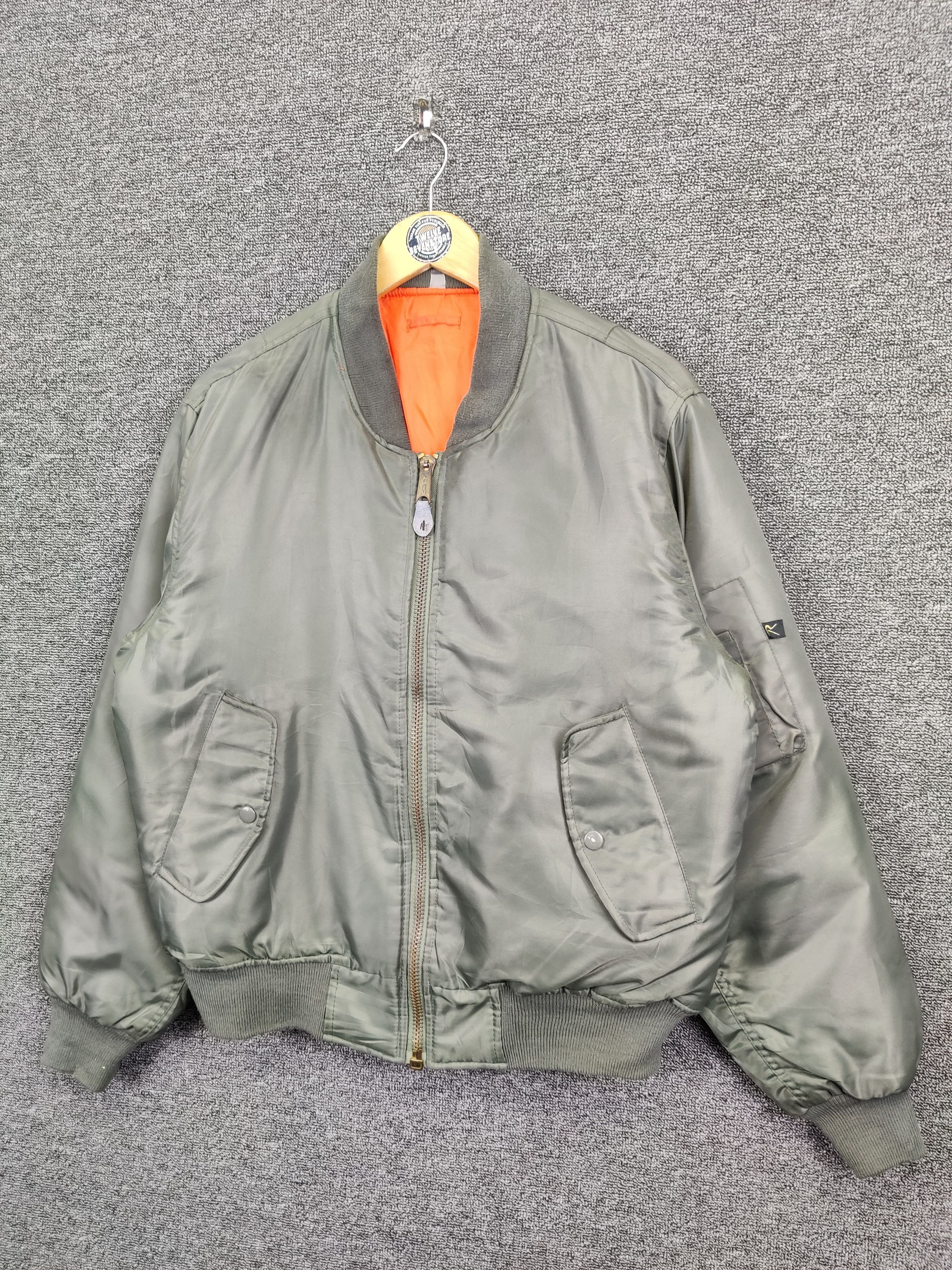 Japanese Brand Vintage Rothco Military MA-1 Flight Bomber Jacket Size US L / EU 52-54 / 3 - 2 Thumbnail
