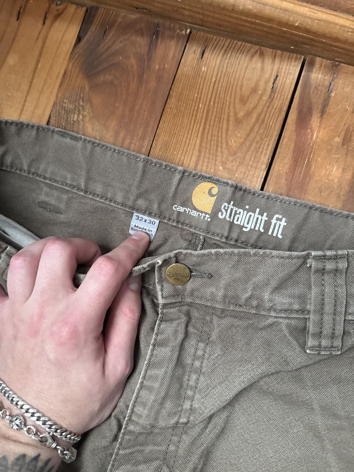 Carhartt Vintage Carhartt Green Double Knee Pants Size US 32 / EU 48 - 3 Thumbnail