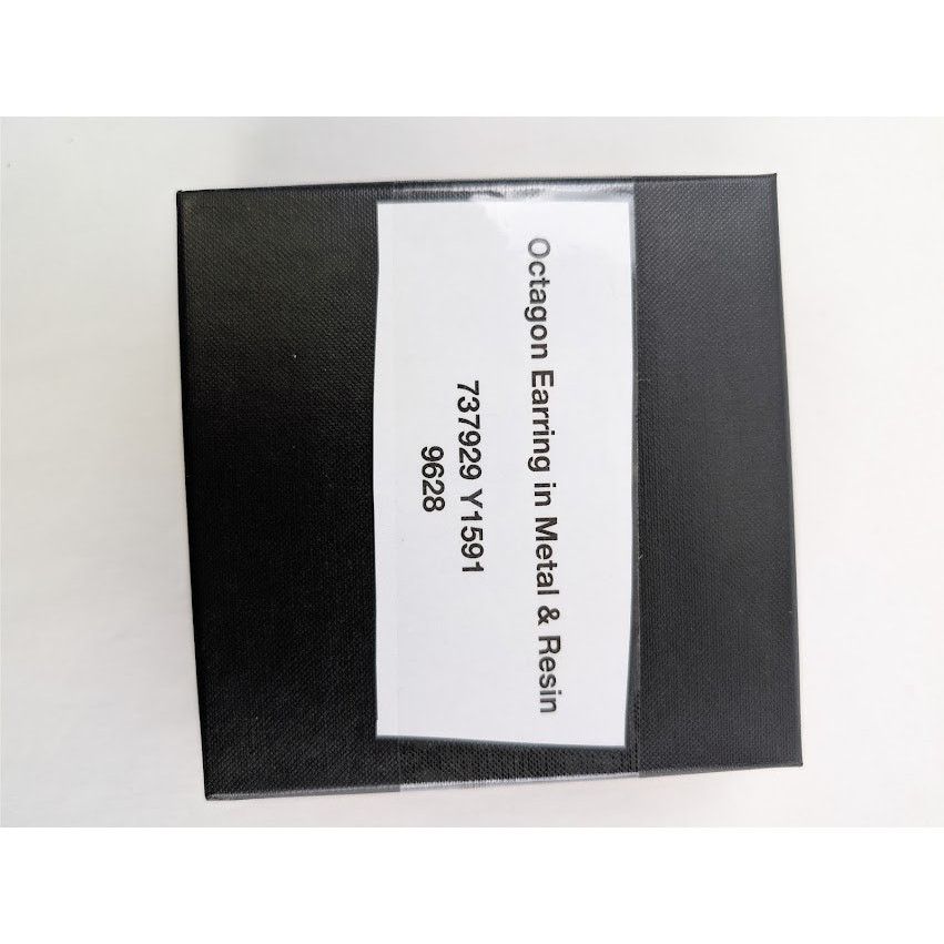 Saint Laurent Paris o1rshd1 Size: OS / Octagon Earring in Metal and Resin Multi Size ONE SIZE - 13 Thumbnail
